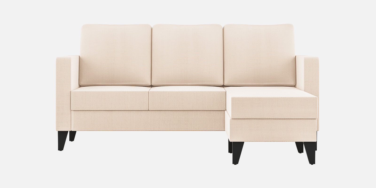 Nori Fabric LHS Sectional Sofa (2+Lounger) In Woom Beige Colour - Febonic Living