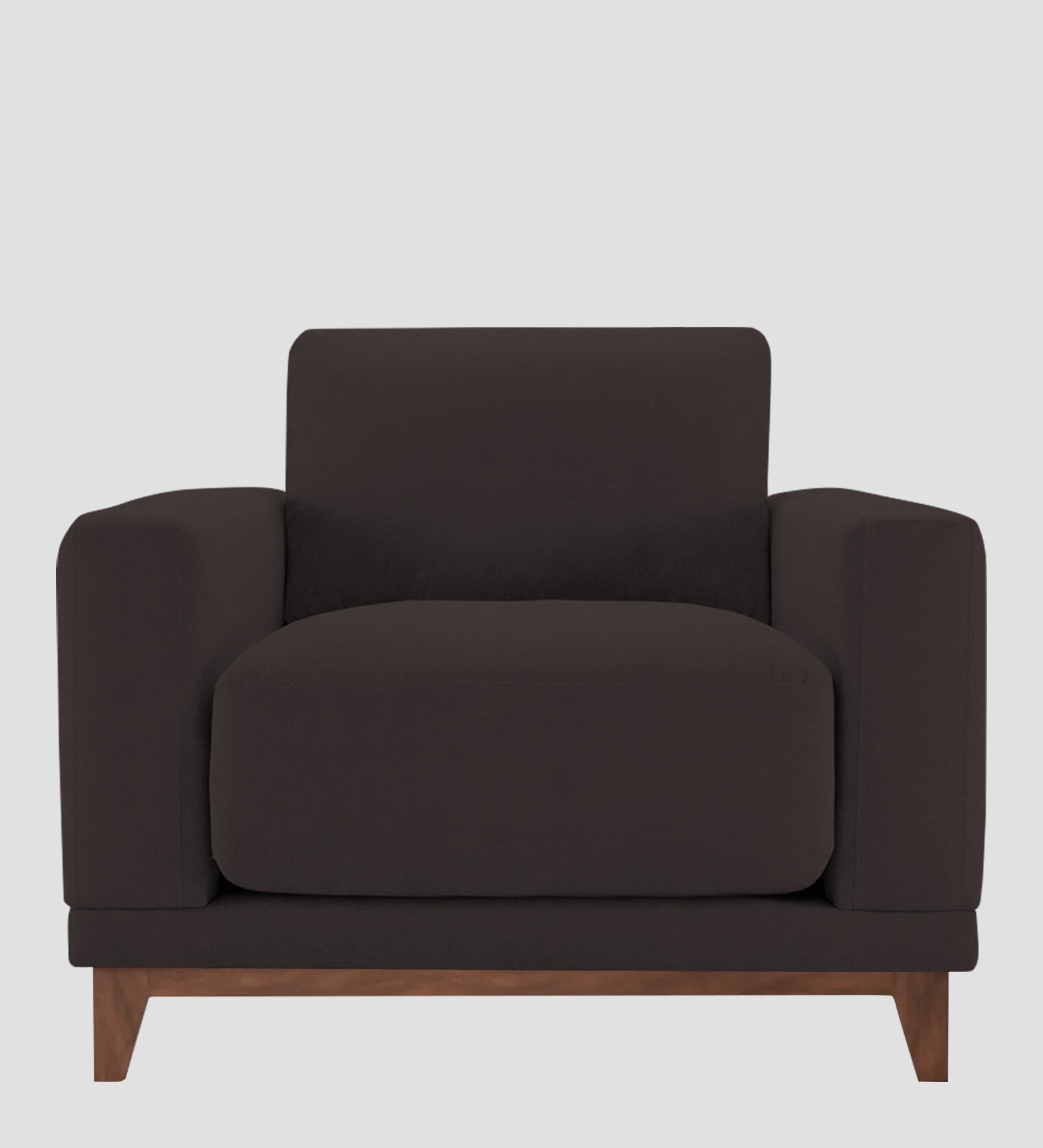 Esha Fabric 1 Seater Sofa In Pebble Brown Colour - Febonic Living