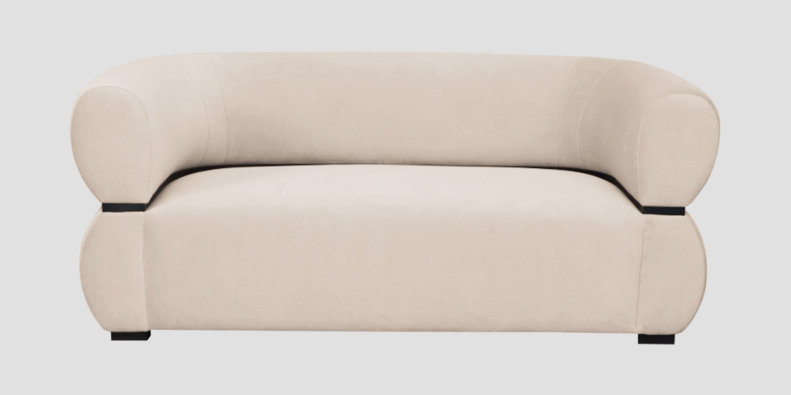 Kula Velvet 2 Seater Sofa In Camel Beige Colour - Febonic Living