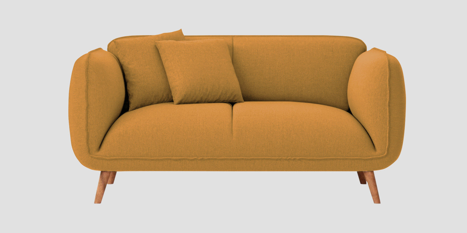Zia Fabric 2 Seater Sofa In Corn Yellow Colour - Febonic Living
