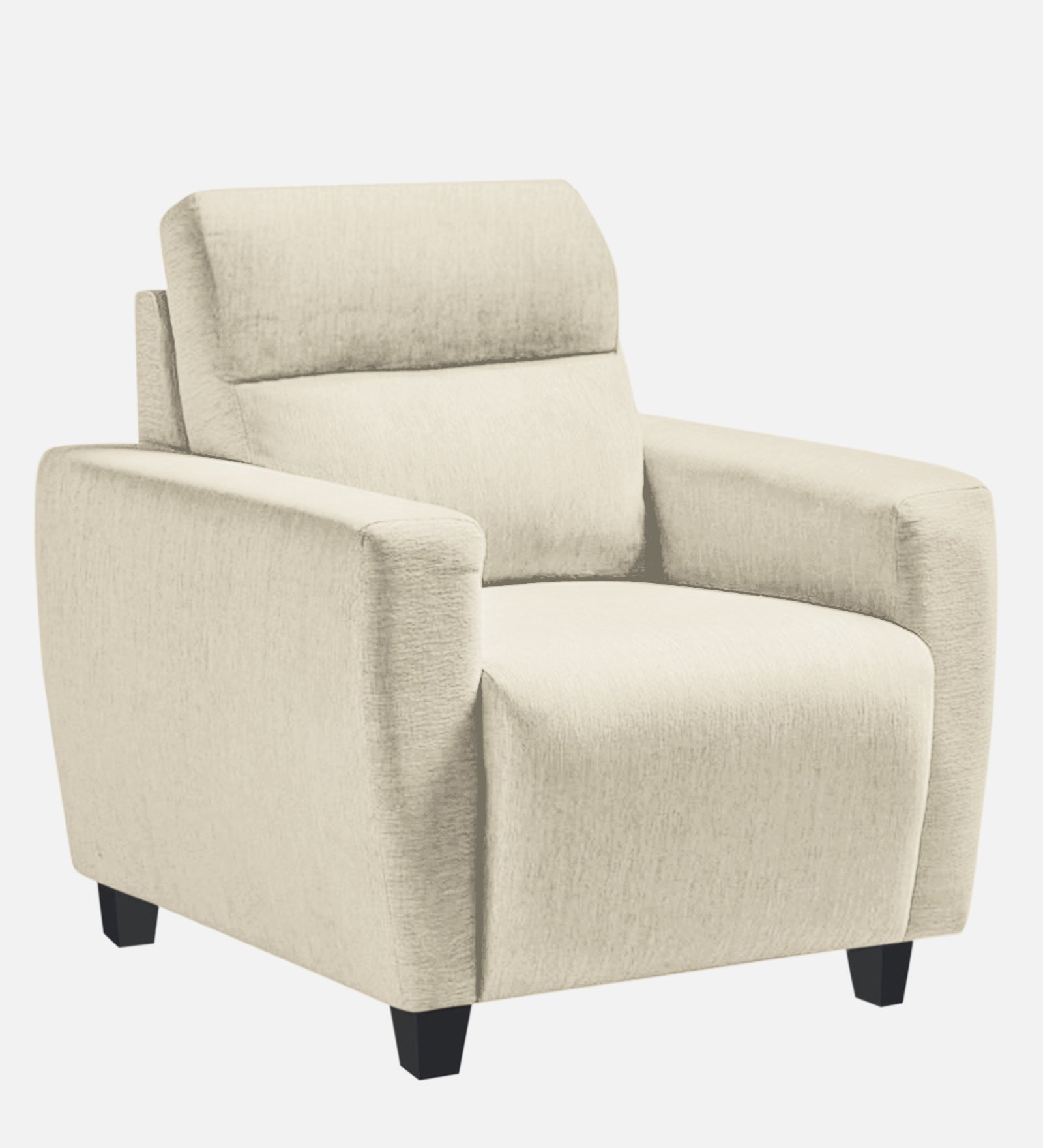 Bakadi Fabric 1 Seater Sofa In Ivory Cream Colour - Febonic Living