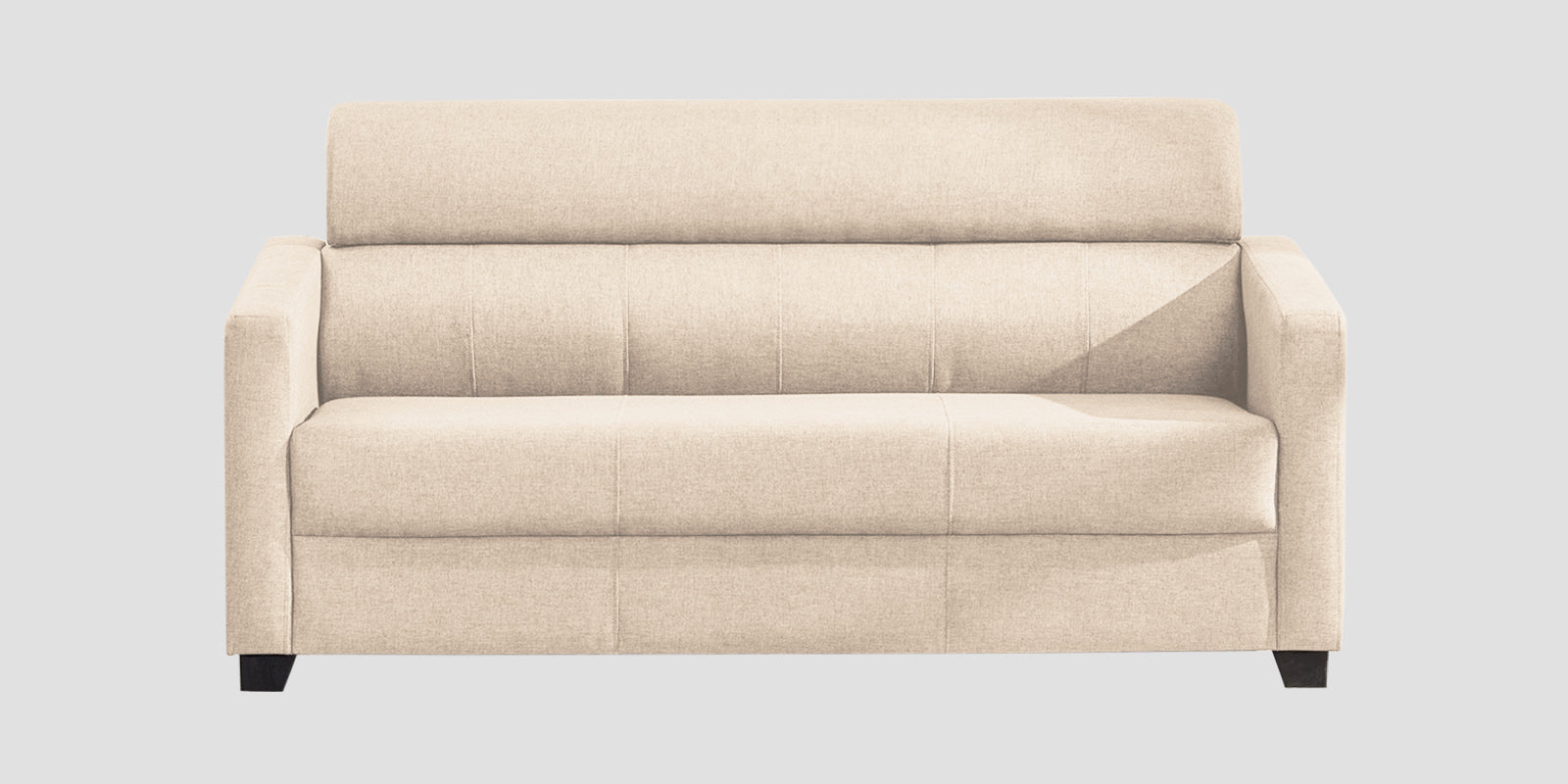 Devo Fabric 3 Seater Sofa In Woom Beige Colour - Febonic Living