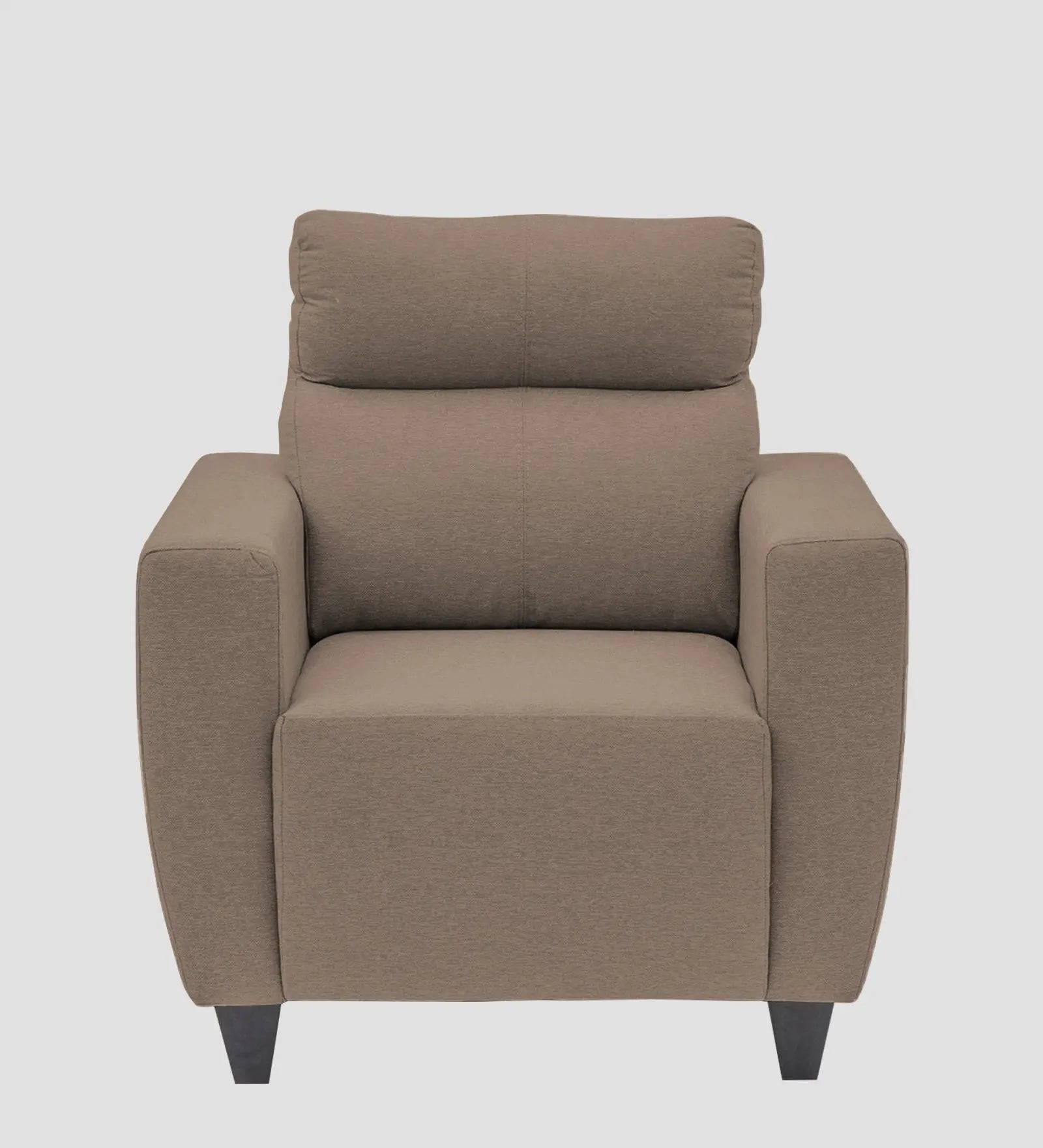 Burban Fabric 1 Seater Sofa In Nut Beige Colour Febonic Living
