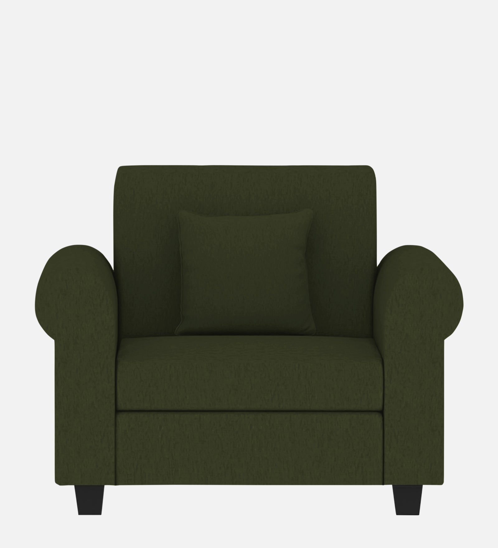 Derado Fabric 1 Seater Sofa In Olive Green Colour - Febonic Living