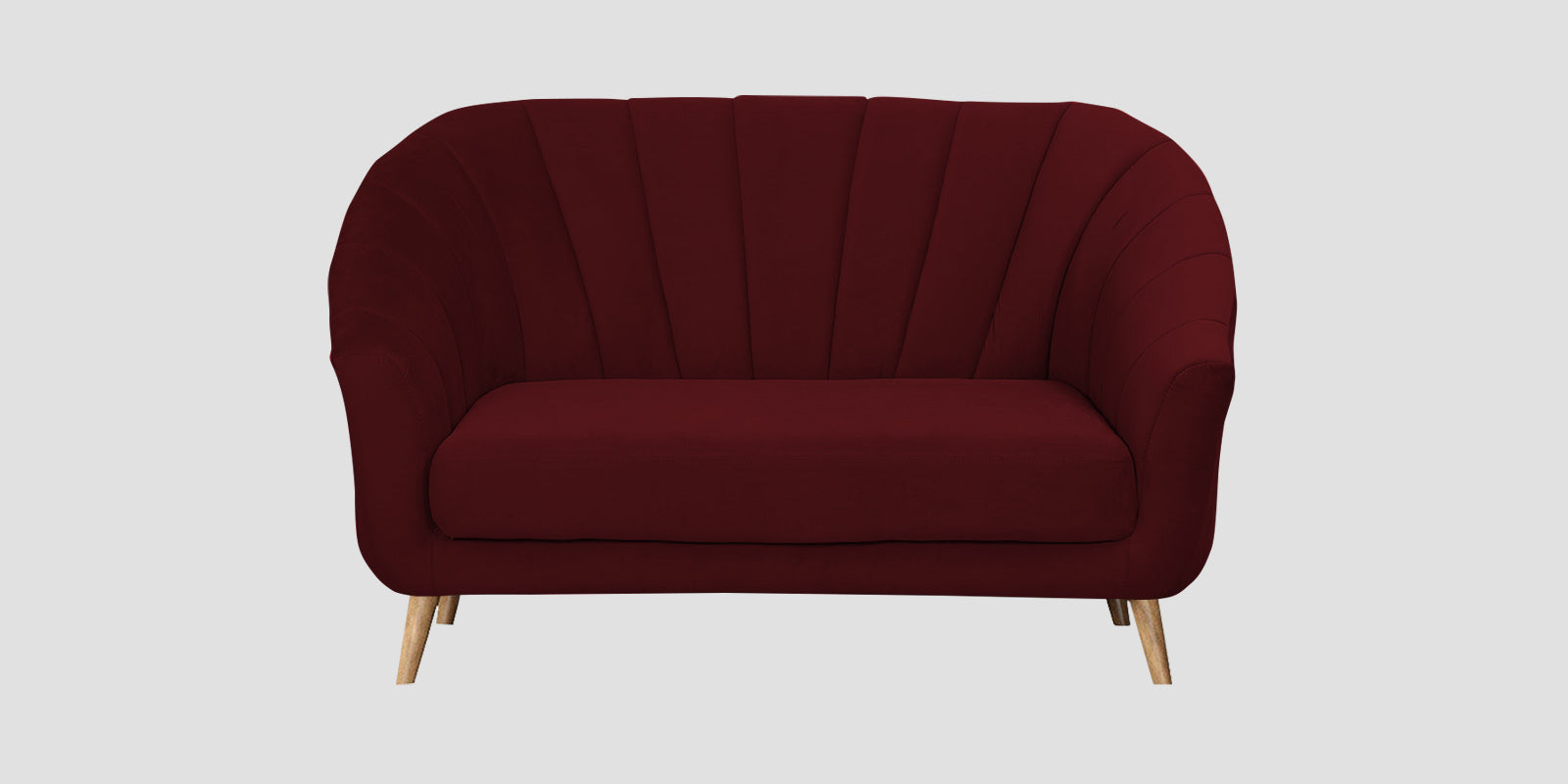 Kaylee Velvet 2 Seater Sofa In Dark Maroon Colour - Febonic Living