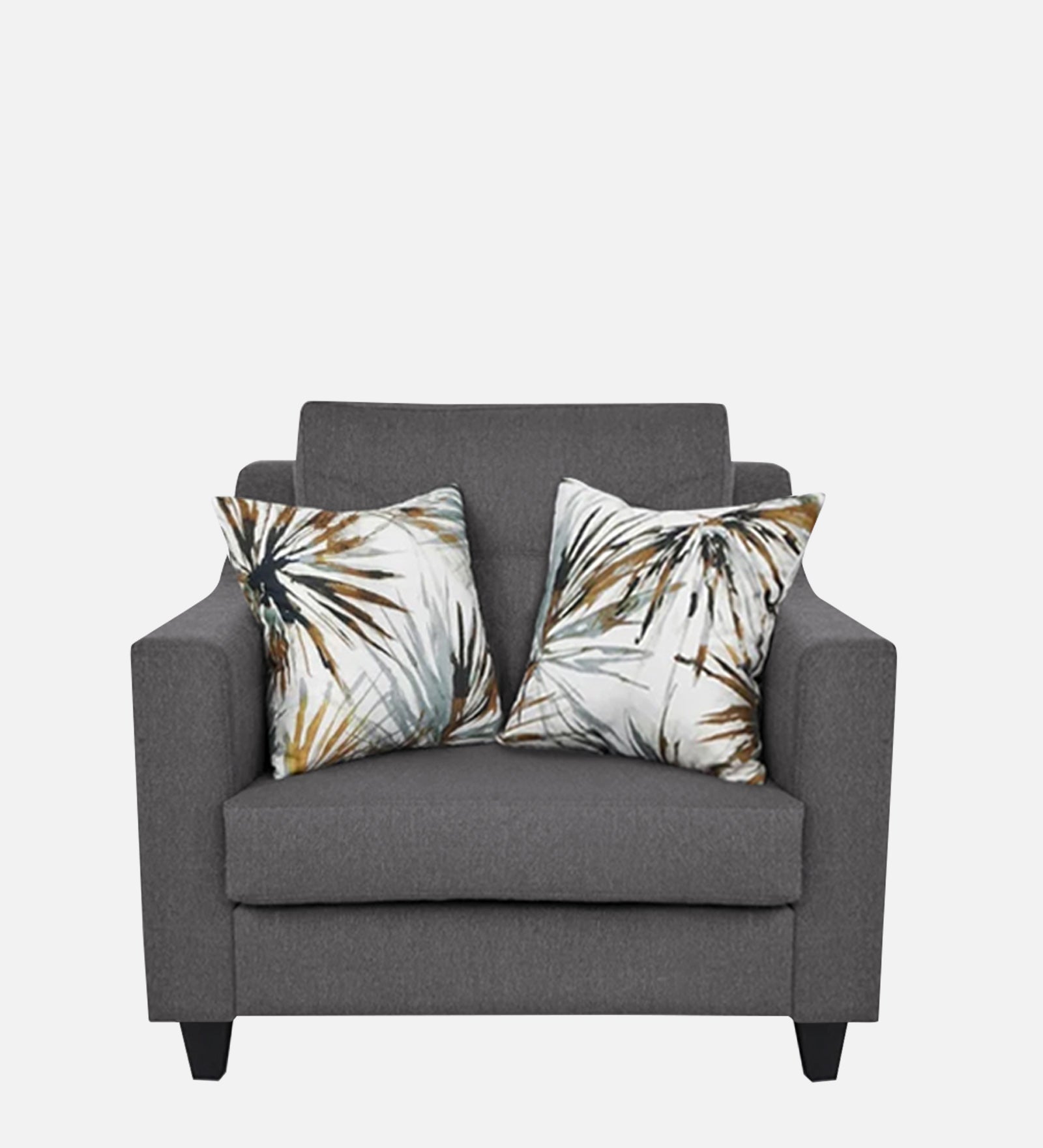 Welly Fabric 1 Seater Sofa In Sudo Grey Colour - Febonic Living