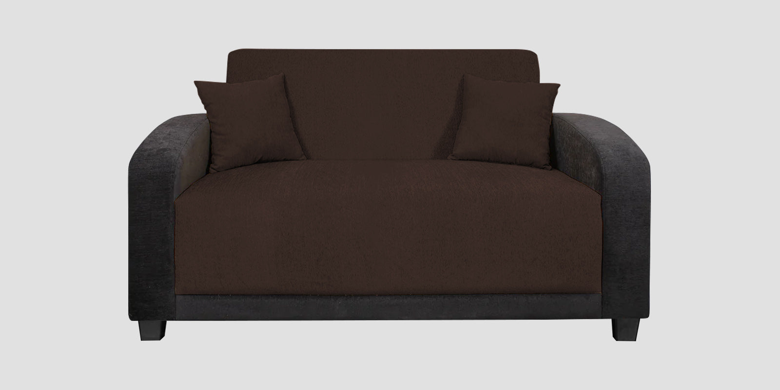 Alex Fabric 2 Seater Sofa In Coffee Brown Colour - Febonic Living