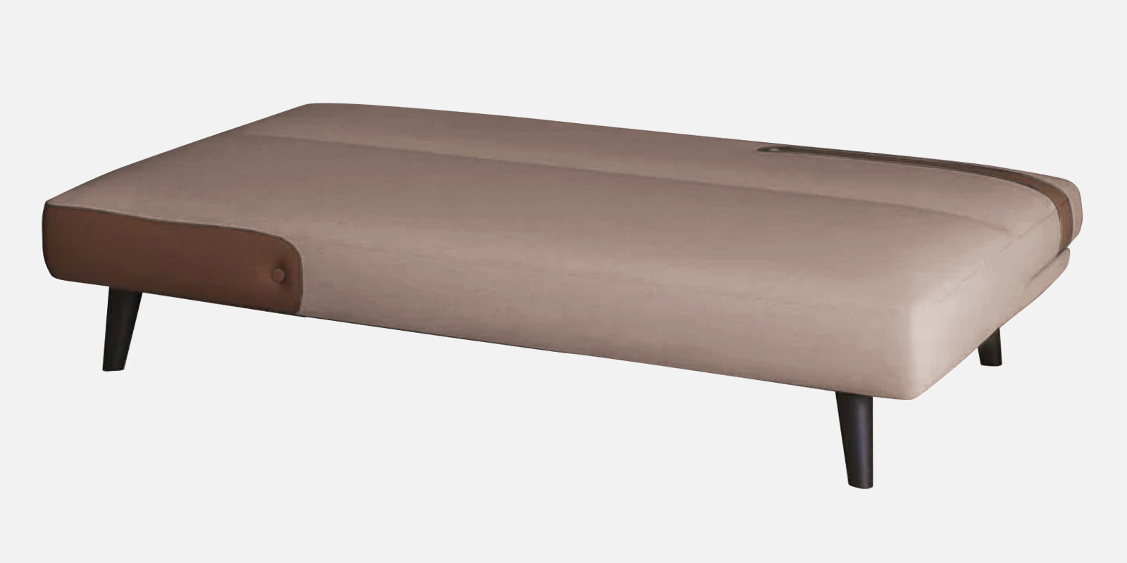 Vedan Fabric 3 Seater Convertible Sofa Cum Bed In Kadhi Beige Colour - Febonic Living