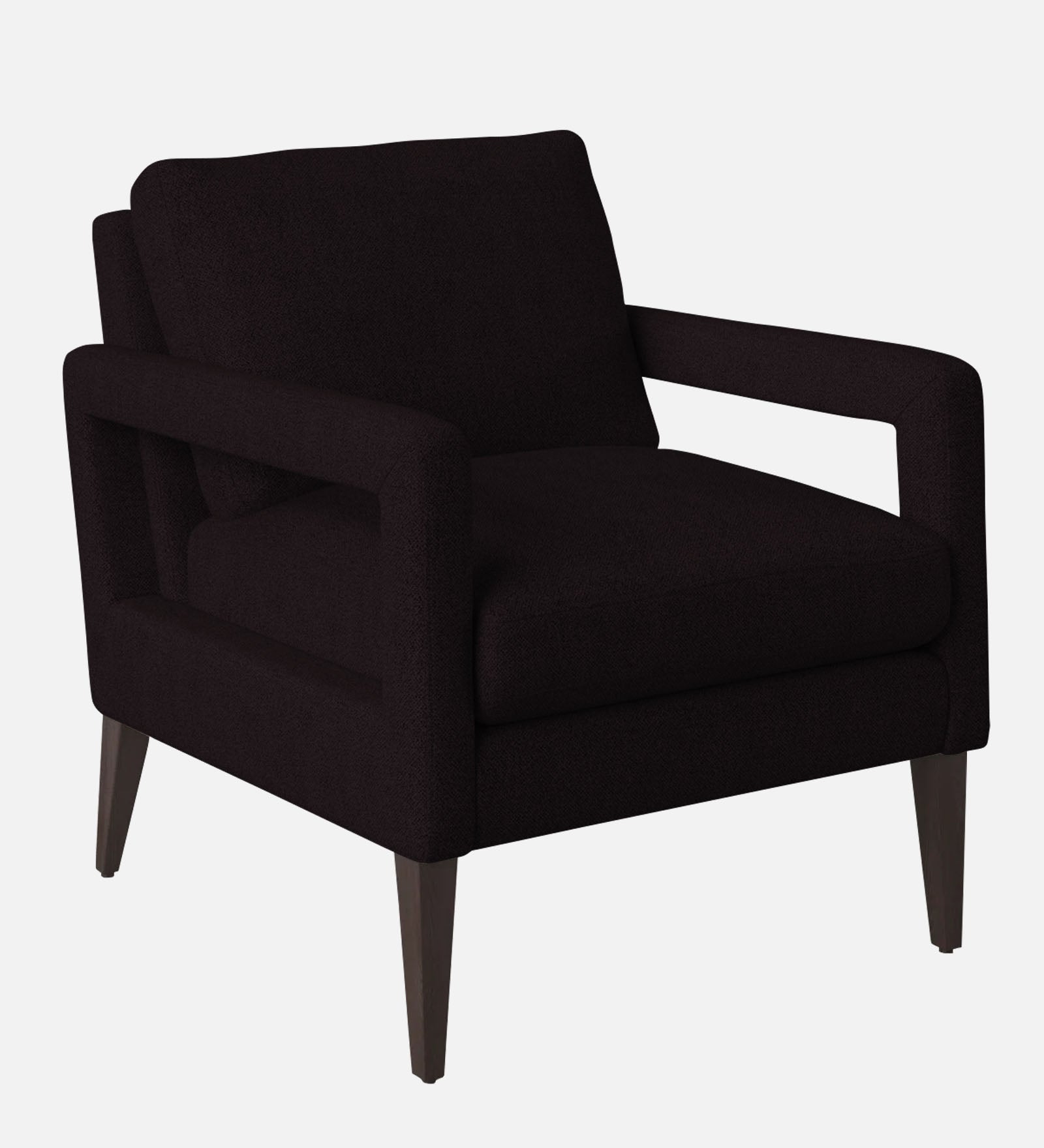Olsen Fabric Arm Chair In Cara Brown Colour - Febonic Living