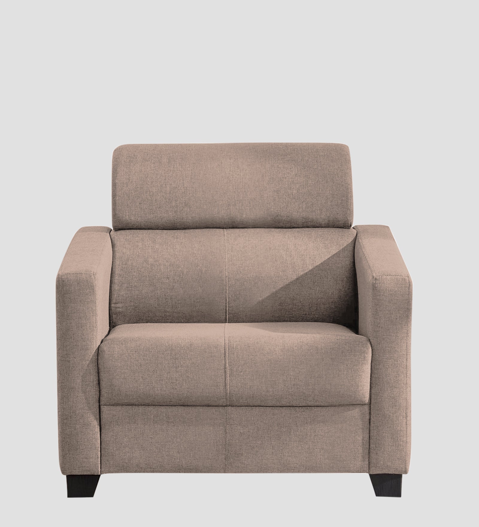 Devo Fabric 1 Seater Sofa In Kadhi Beige Colour - Febonic Living