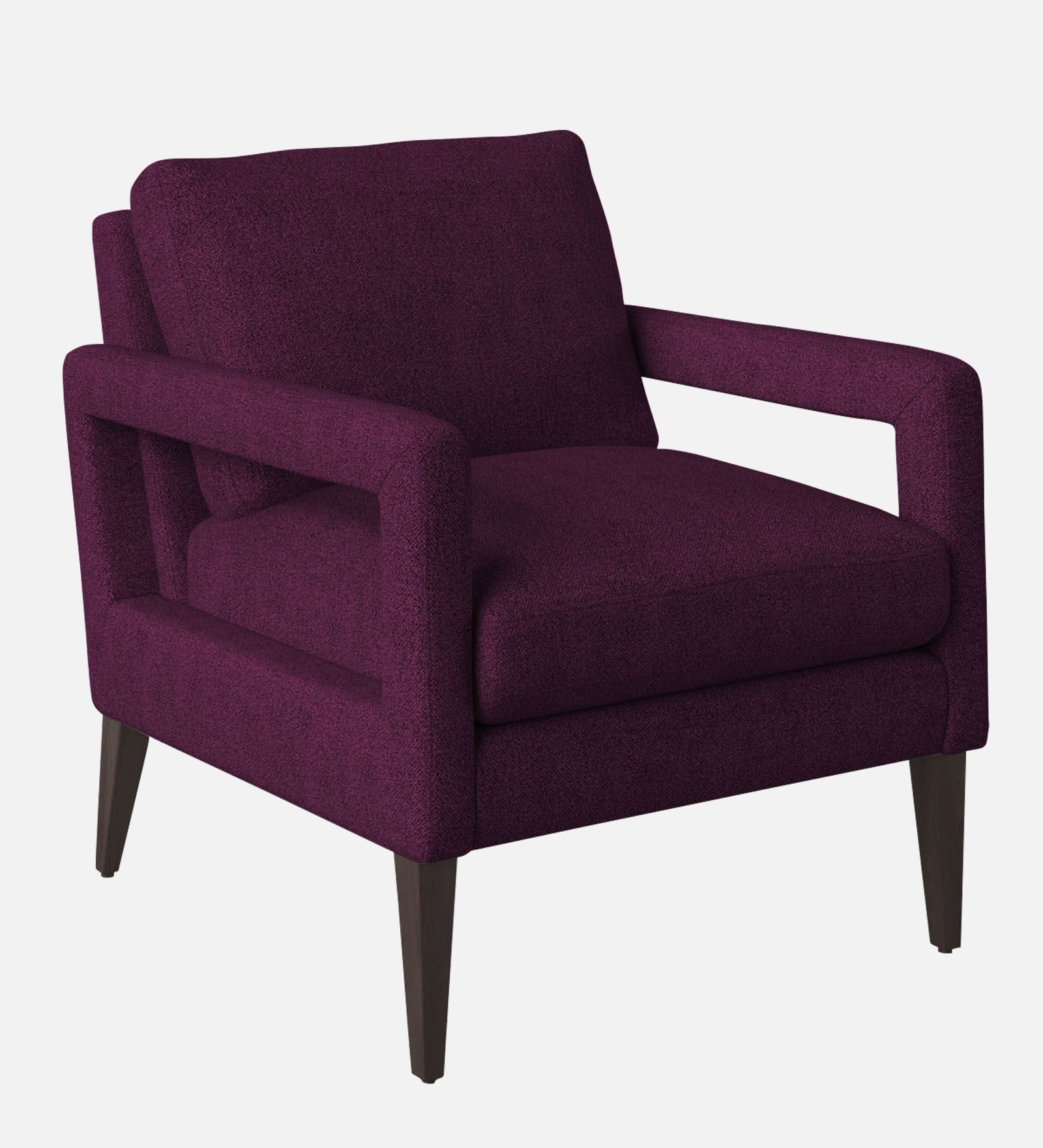 Olsen Fabric Arm Chair In Greek Purple Colour - Febonic Living