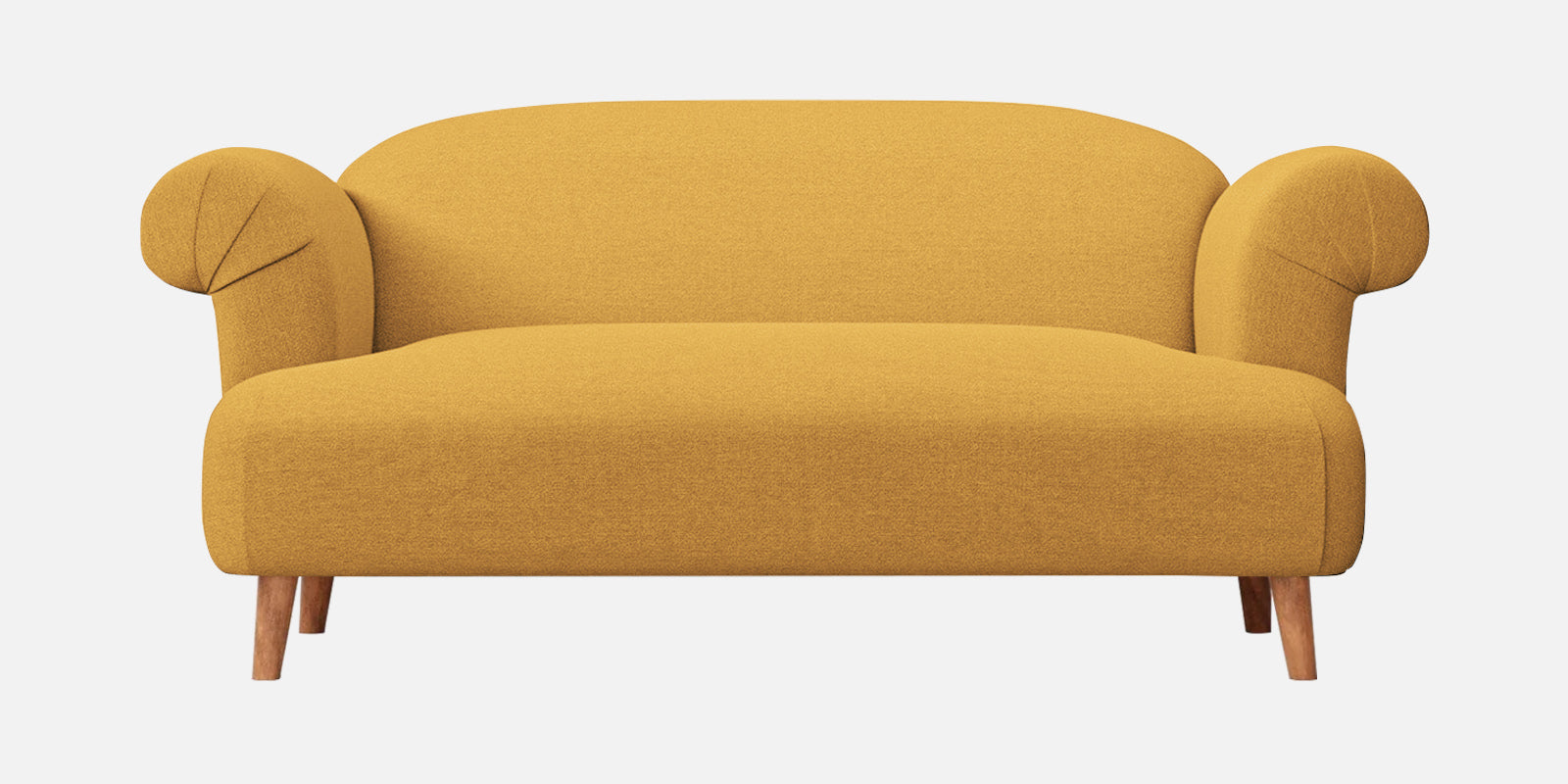 Barber Fabric 2 Seater Sofa In Corn Yellow Colour - Febonic Living