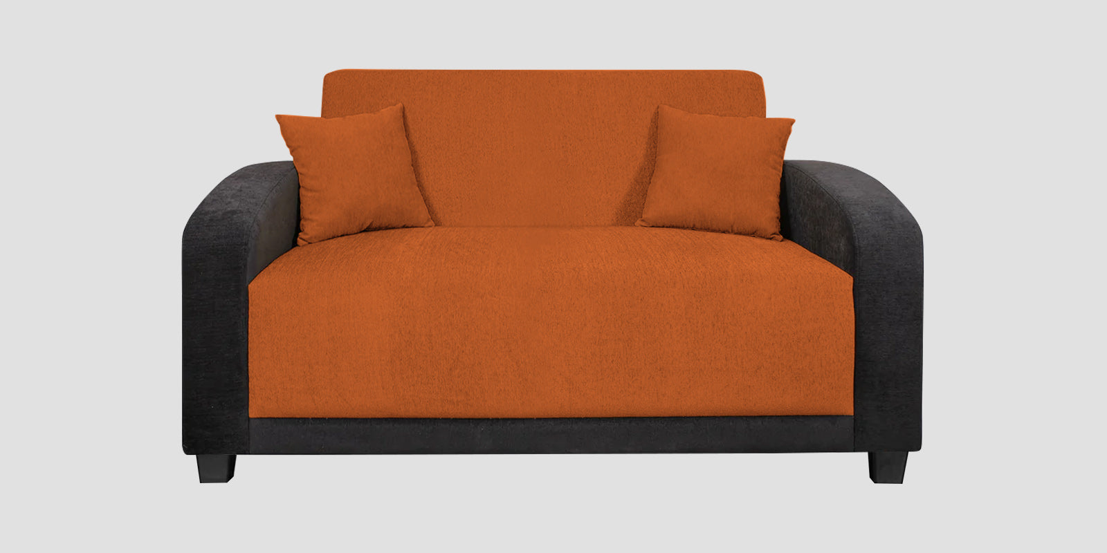 Alex Fabric 2 Seater Sofa In Vivid Orange Colour - Febonic Living