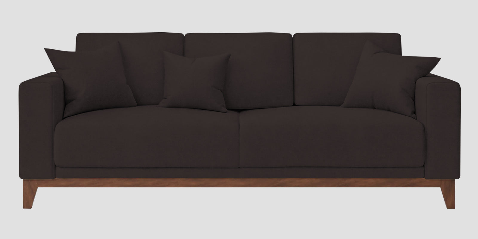 Luca Fabric 3 Seater Sofa In Pebble Brown Colour - Febonic Living