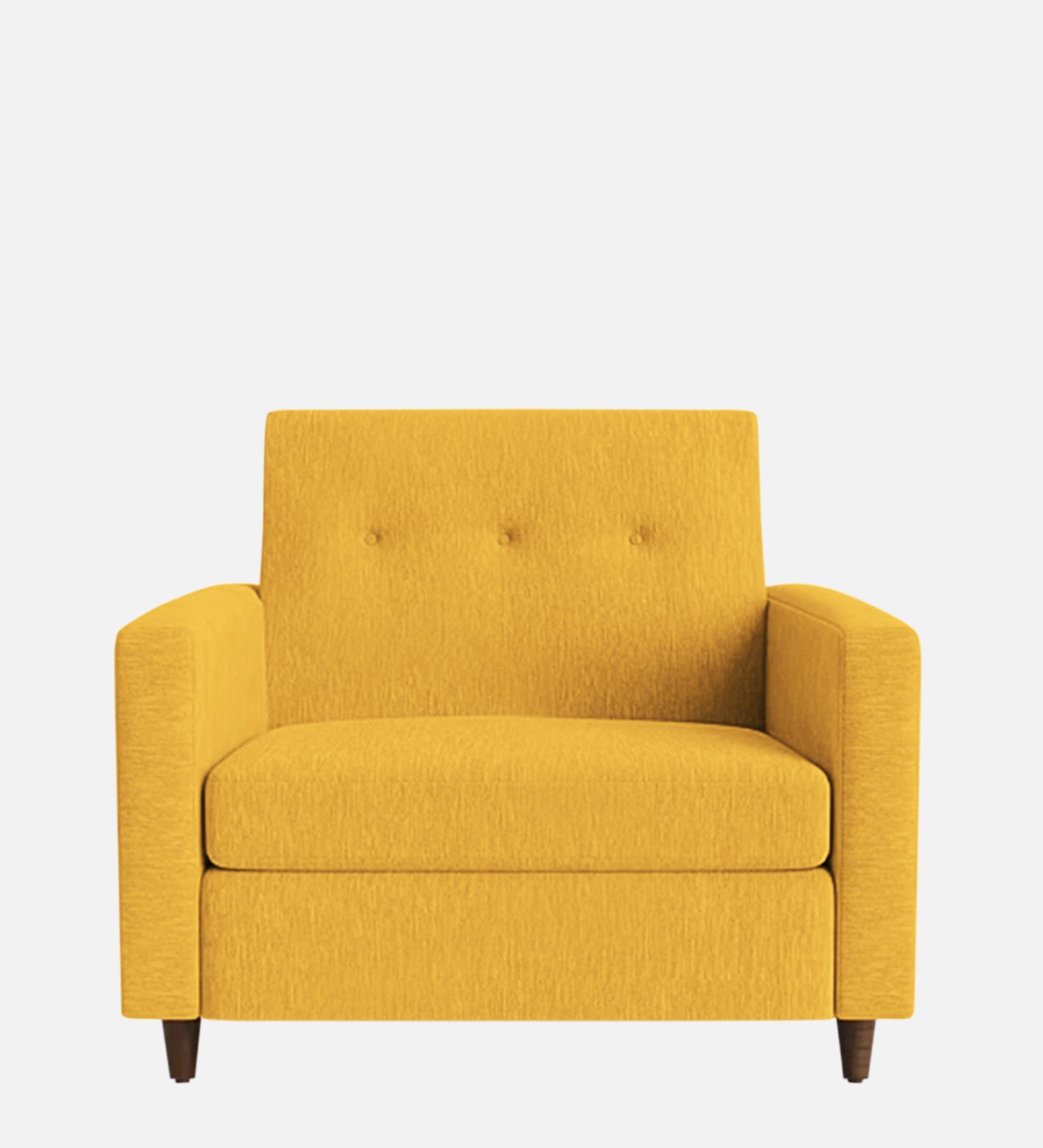 Timon Fabric 1 Seater Sofa In Bold Yellow Colour - Febonic Living