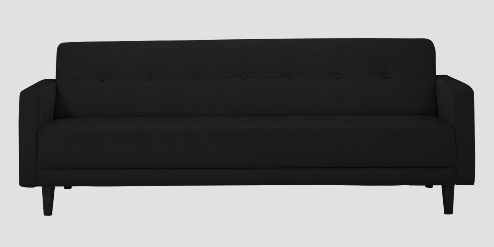 Noha Fabric 3 Seater Sofa In Zed Black Colour - Febonic Living