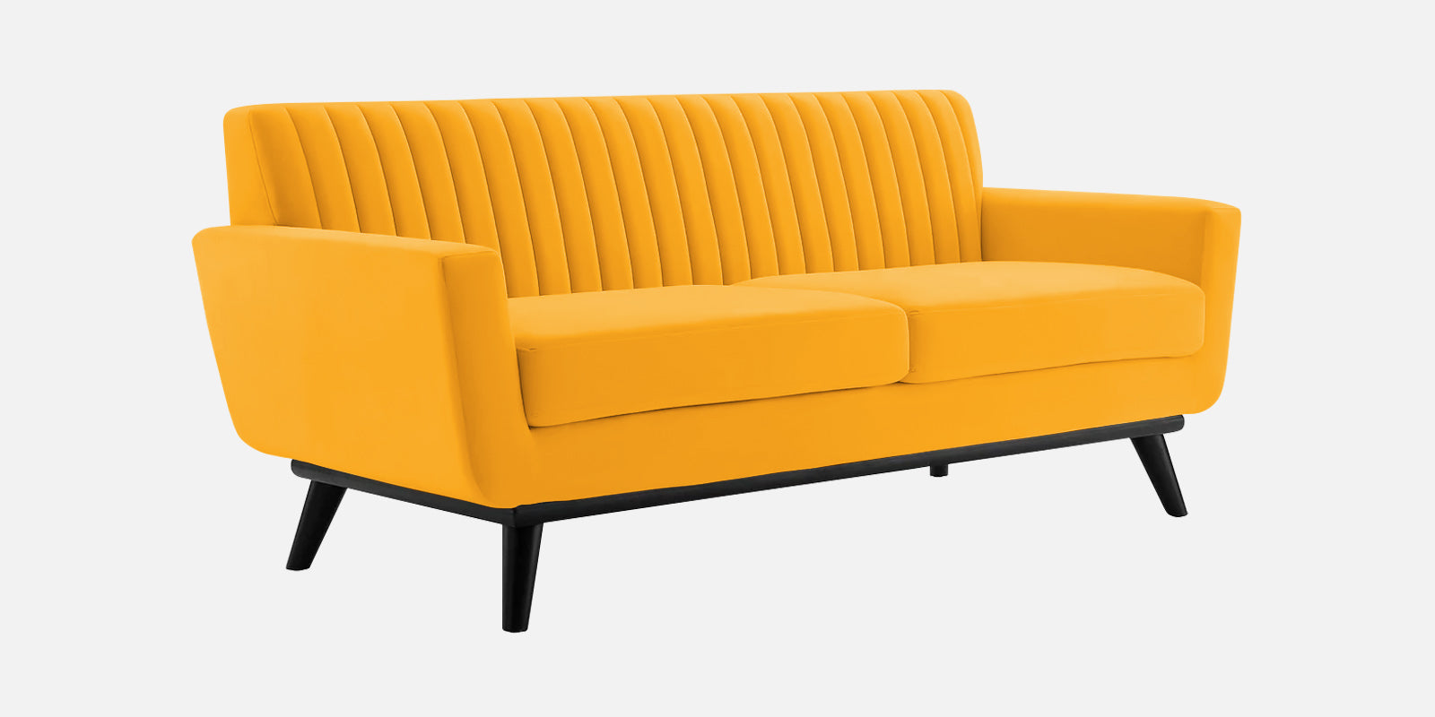Tucker Velvet 2 Seater Sofa In Safforn Yellow Colour - Febonic Living