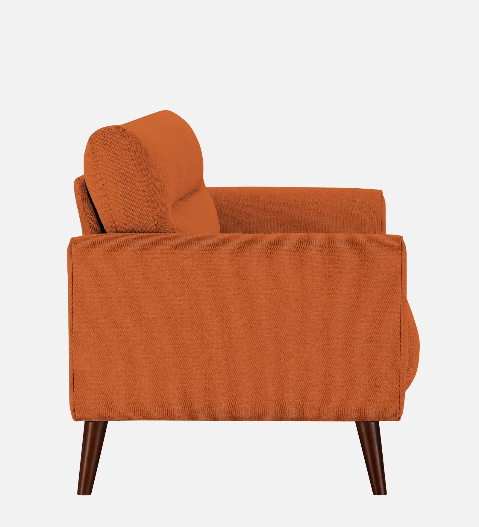 Castro Fabric 1 Seater Sofa In Vivid Orange Colour - Febonic Living