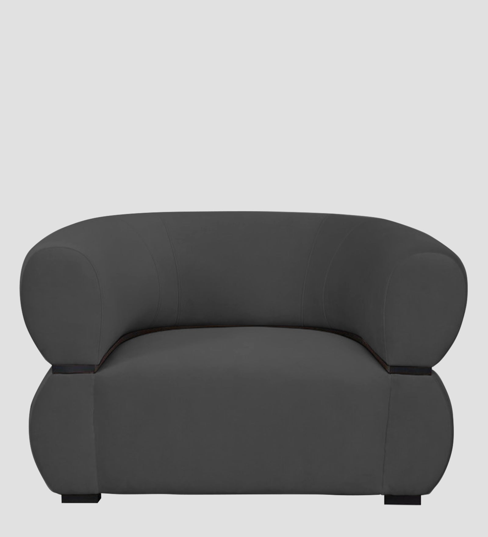 Kula Velvet 1 Seater Sofa In Davy Grey Colour - Febonic Living