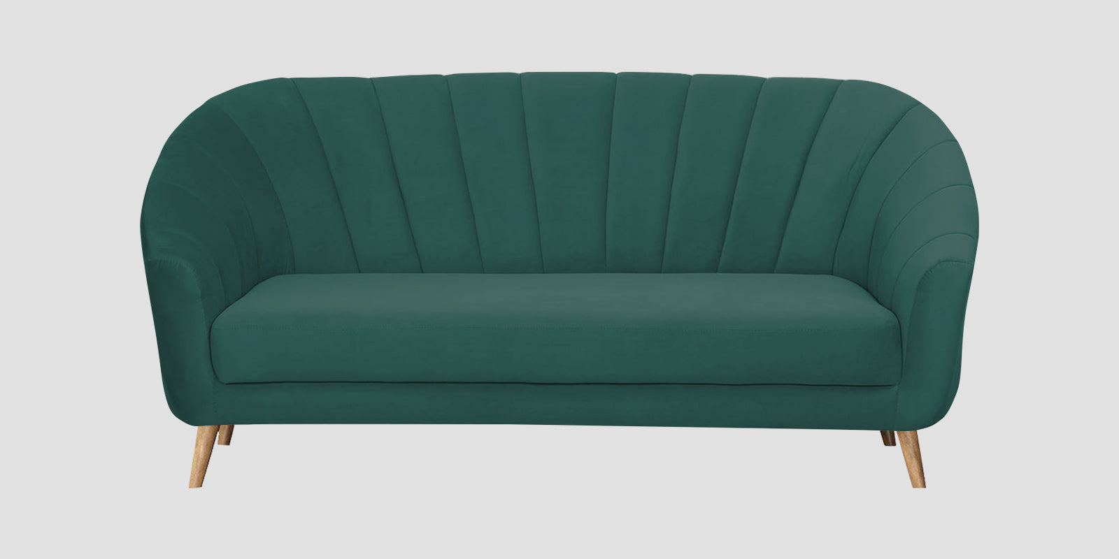 Kaylee Velvet 3 Seater Sofa In Pine green Colour - Febonic Living