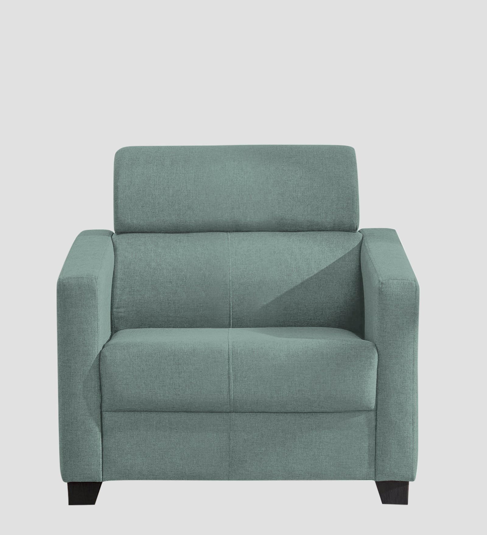 Devo Fabric 1 Seater Sofa In Suka Blue Colour - Febonic Living