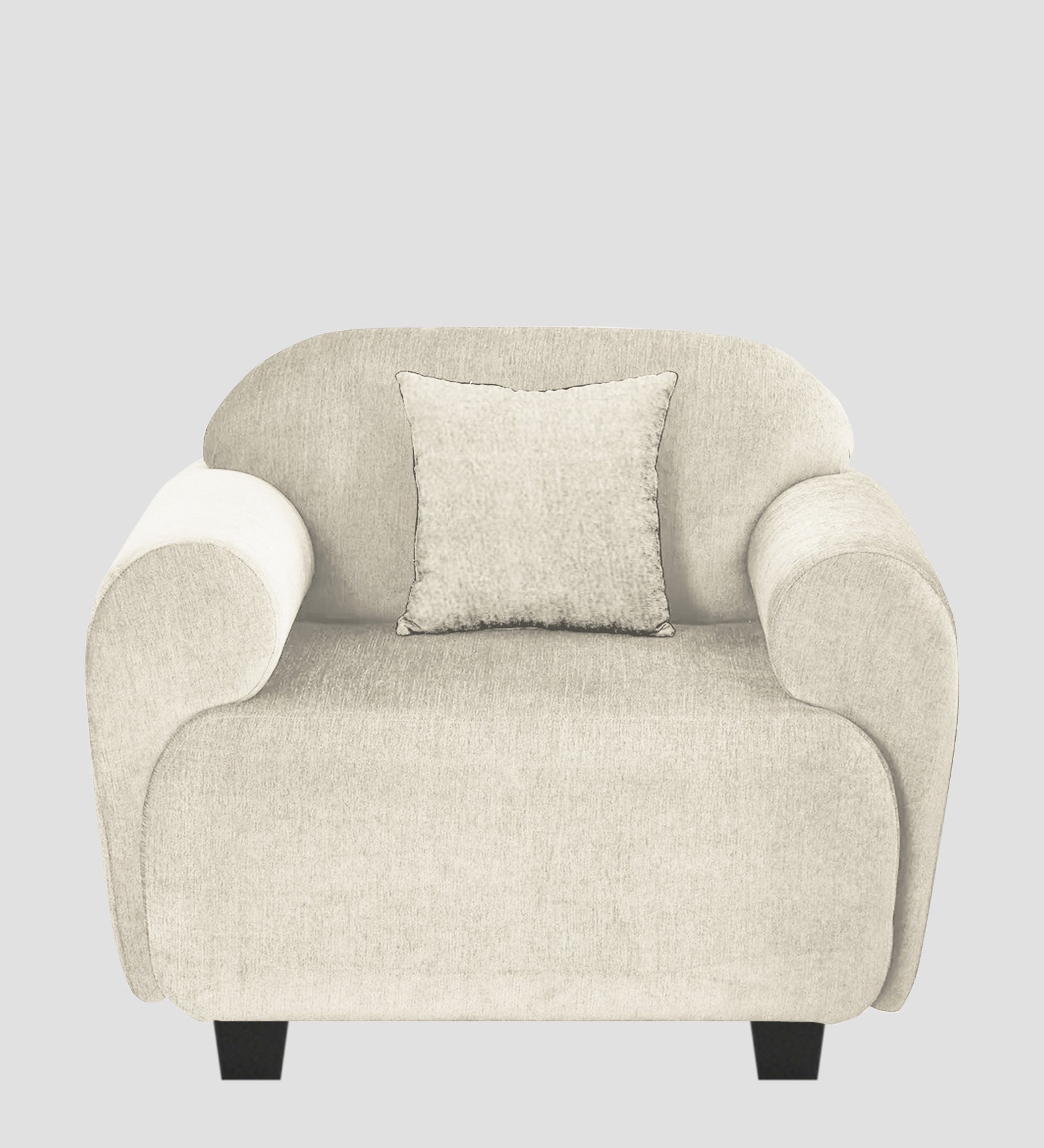 Apollo Fabric 1 Seater Sofa Ivory Cream Colour - Febonic Living