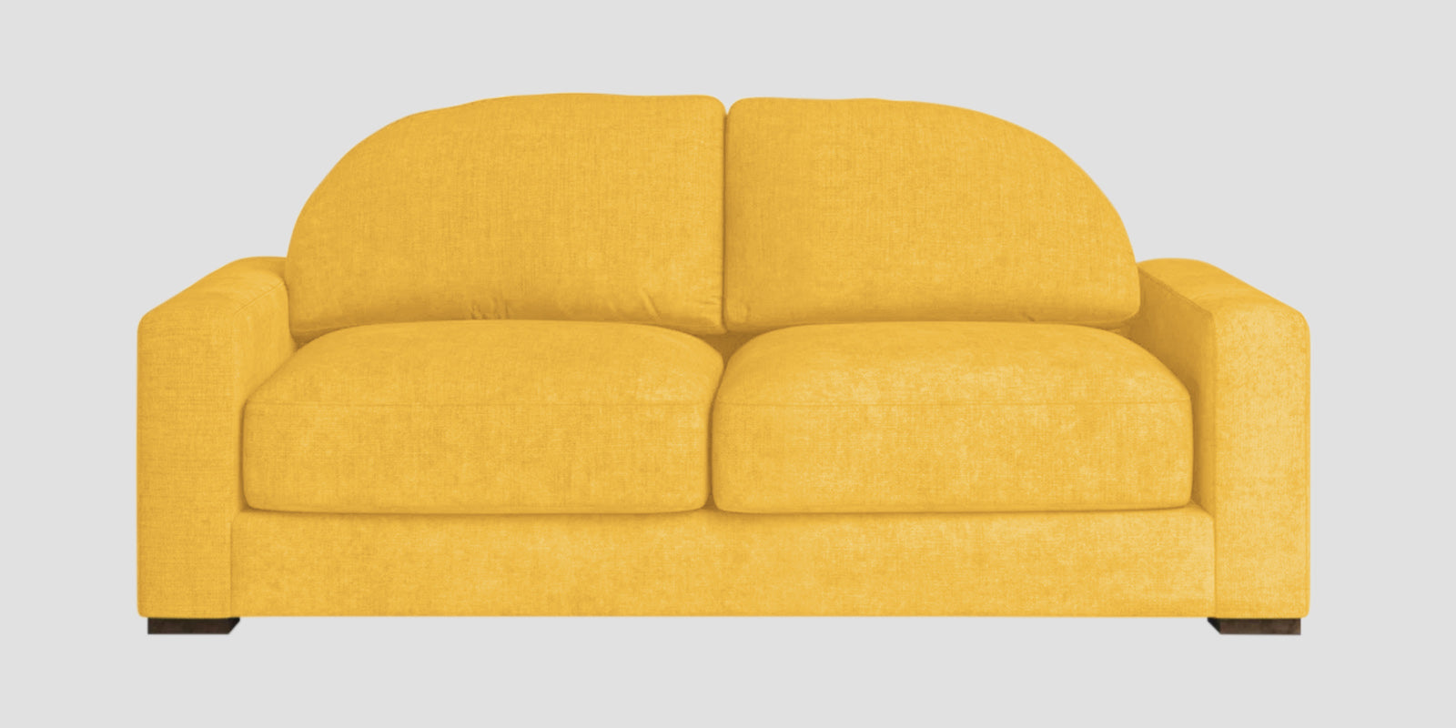 Dara Fabric 2 Seater Sofa In Bold Yellow Colour - Febonic Living