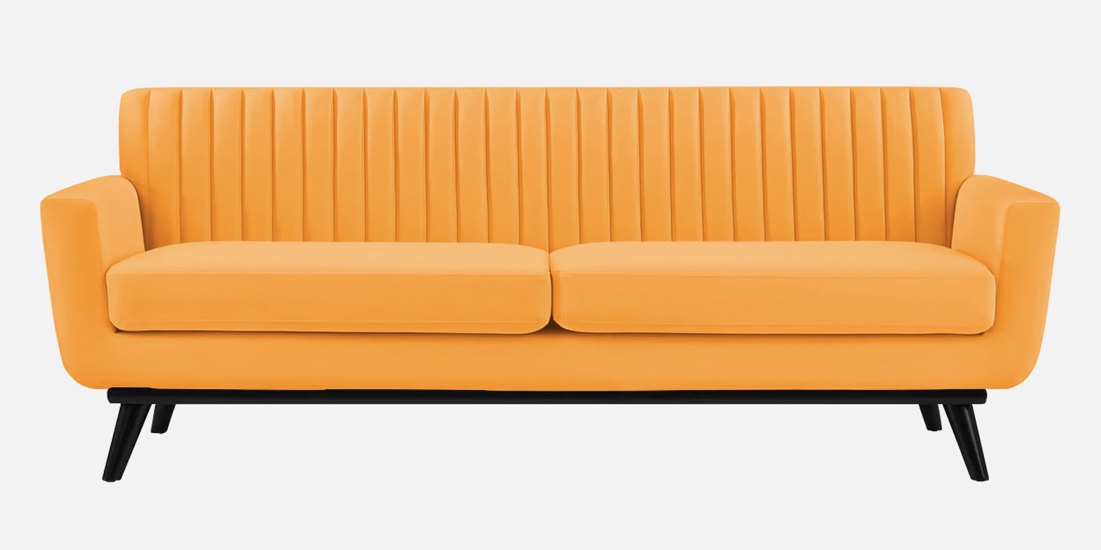 Tucker Velvet 3 Seater Sofa In Tangerine Orange Colour - Febonic Living