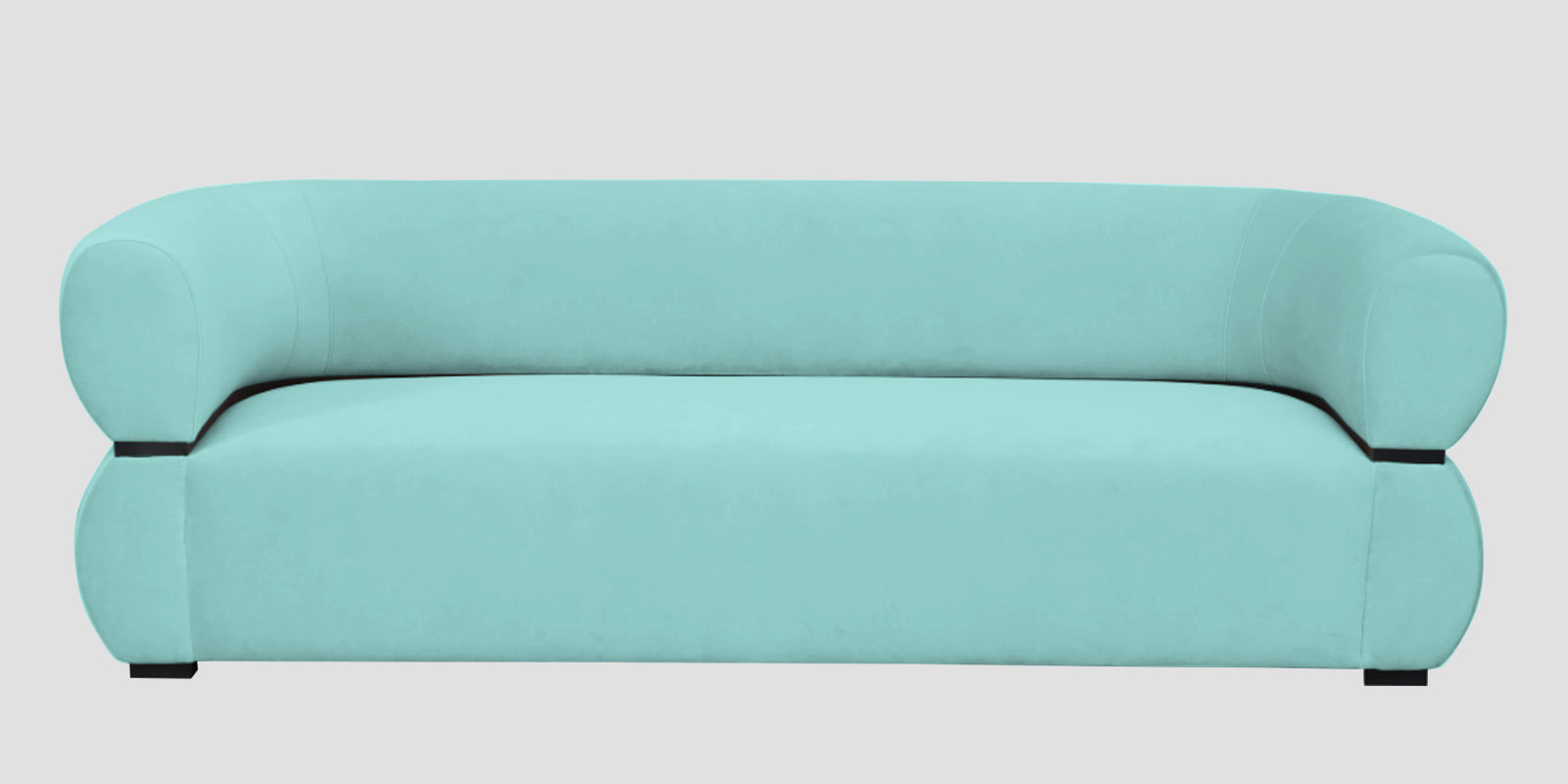 Kula Velvet 3 Seater Sofa In Barmunda Aqua Colour - Febonic Living