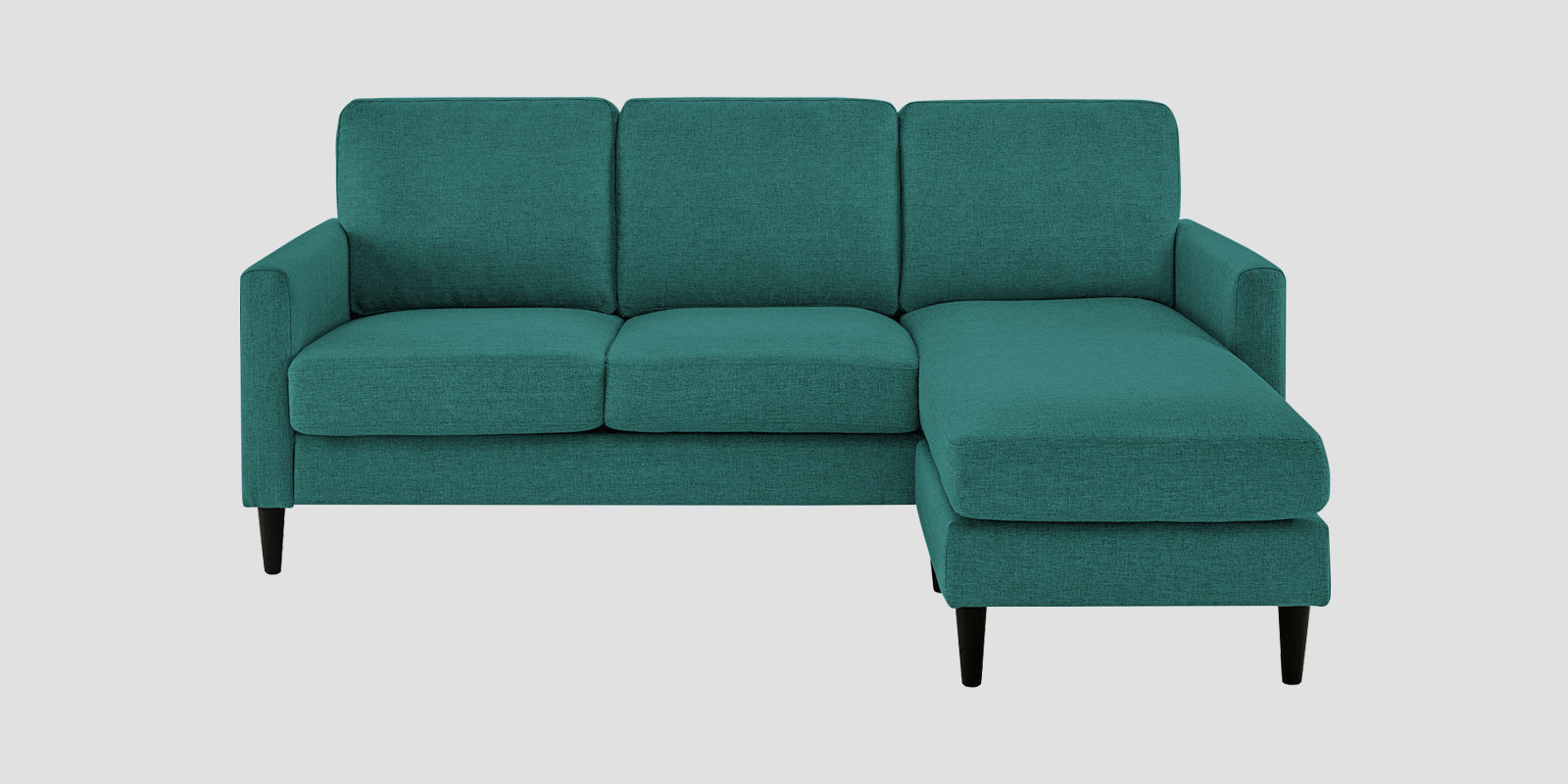 Romie Fabric LHS Sectional Sofa (2+Lounger) In Sea Green Colour - Febonic Living