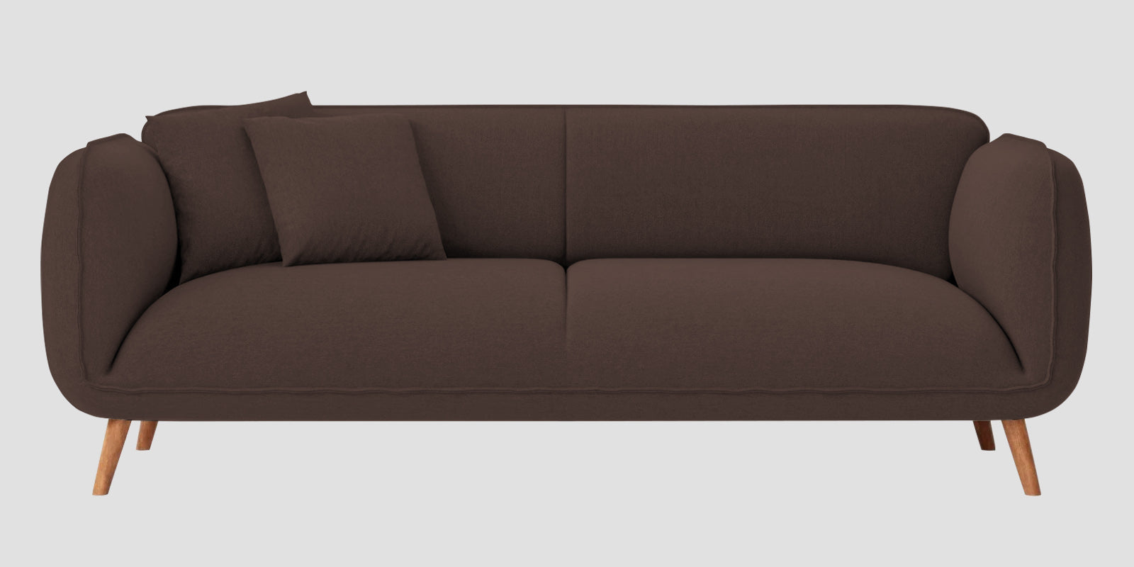 Zia Fabric 3 Seater Sofa In Caramel Brown Colour - Febonic Living