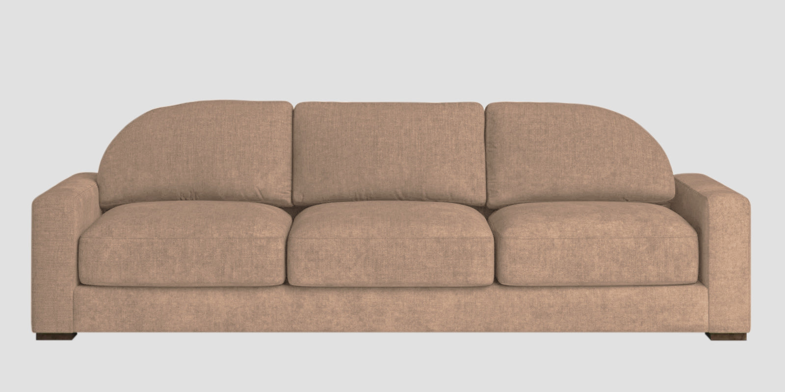 Dara Fabric 3 Seater Sofa In Cookie Beige Colour