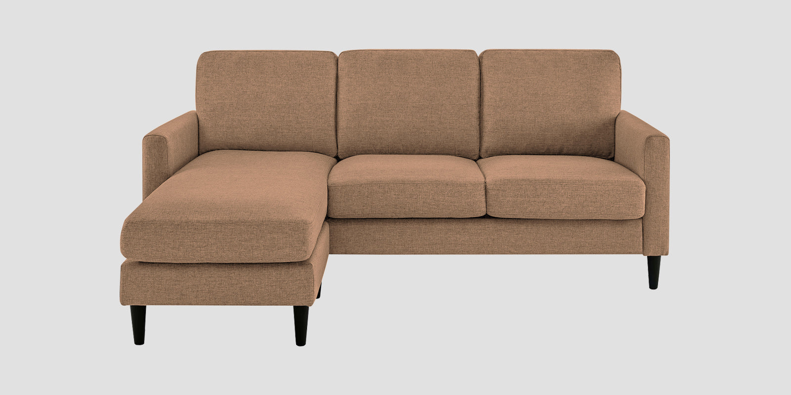 Romie Fabric RHS Sectional Sofa (2+Lounger) In Cosmic Beige Colour - Febonic Living