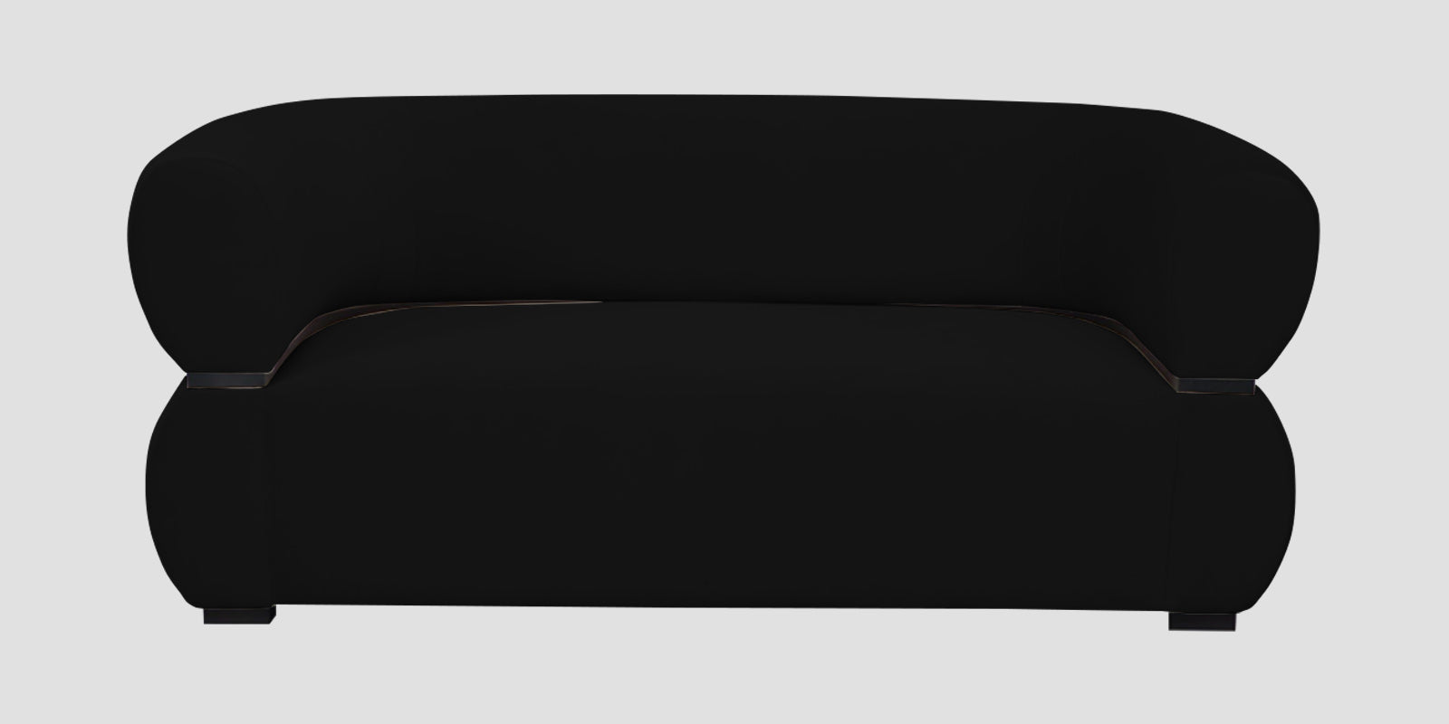 Kula Velvet 2 Seater Sofa In Adam Black Colour - Febonic Living
