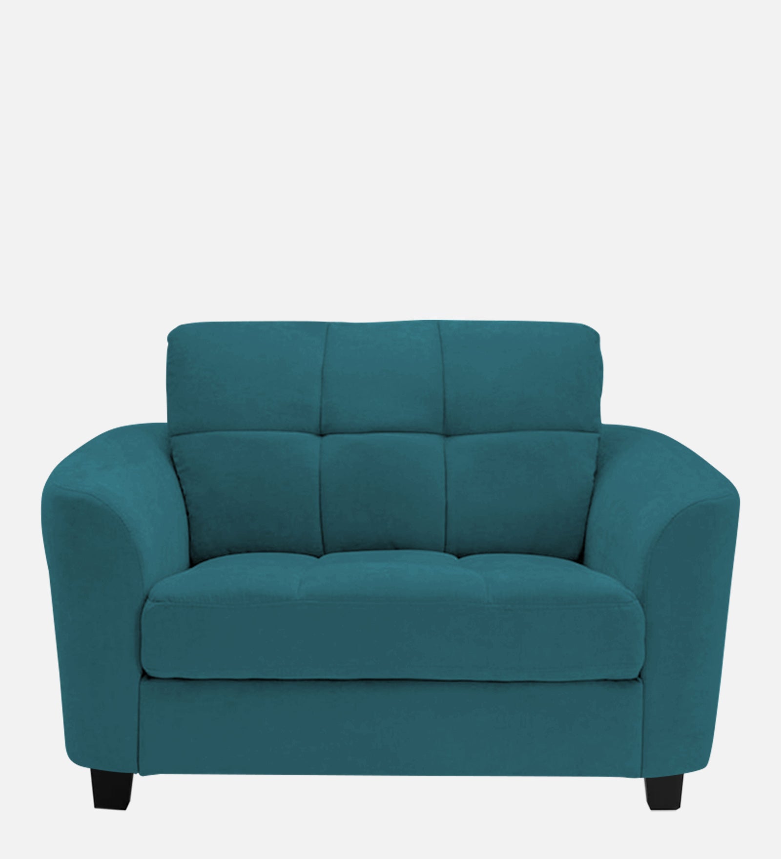 Mulan Fabric 1 Seater Sofa In Water Blue Colour - Febonic Living