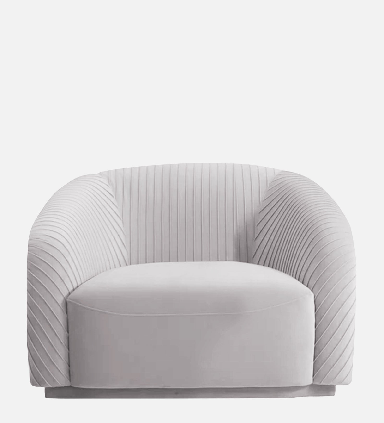 Yara Velvet Fabric 1 Seater Sofa In Concrete Grey Colour - Febonic Living