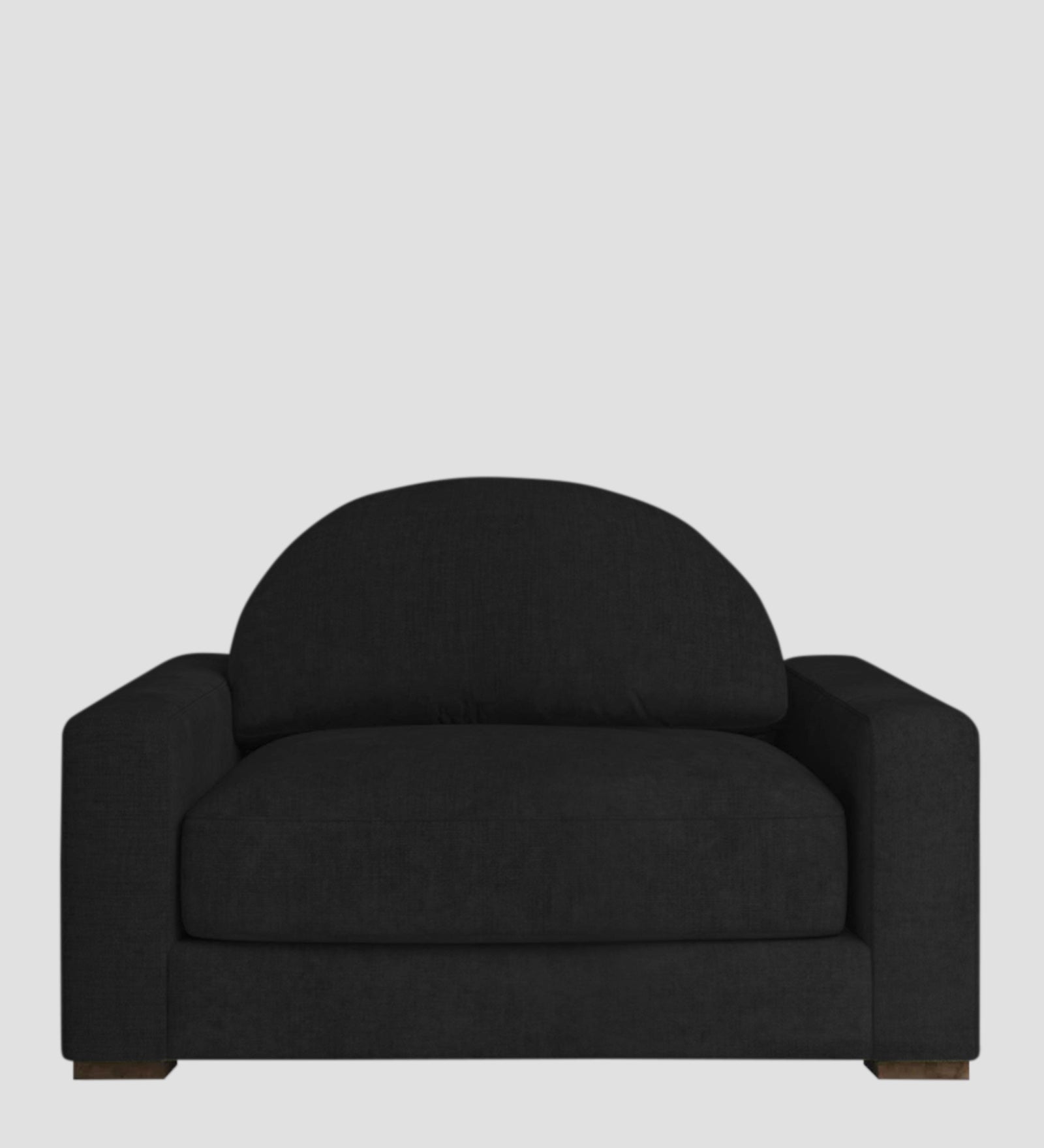 Dara Fabric 1 Seater Sofa In Zed Black Colour - Febonic Living