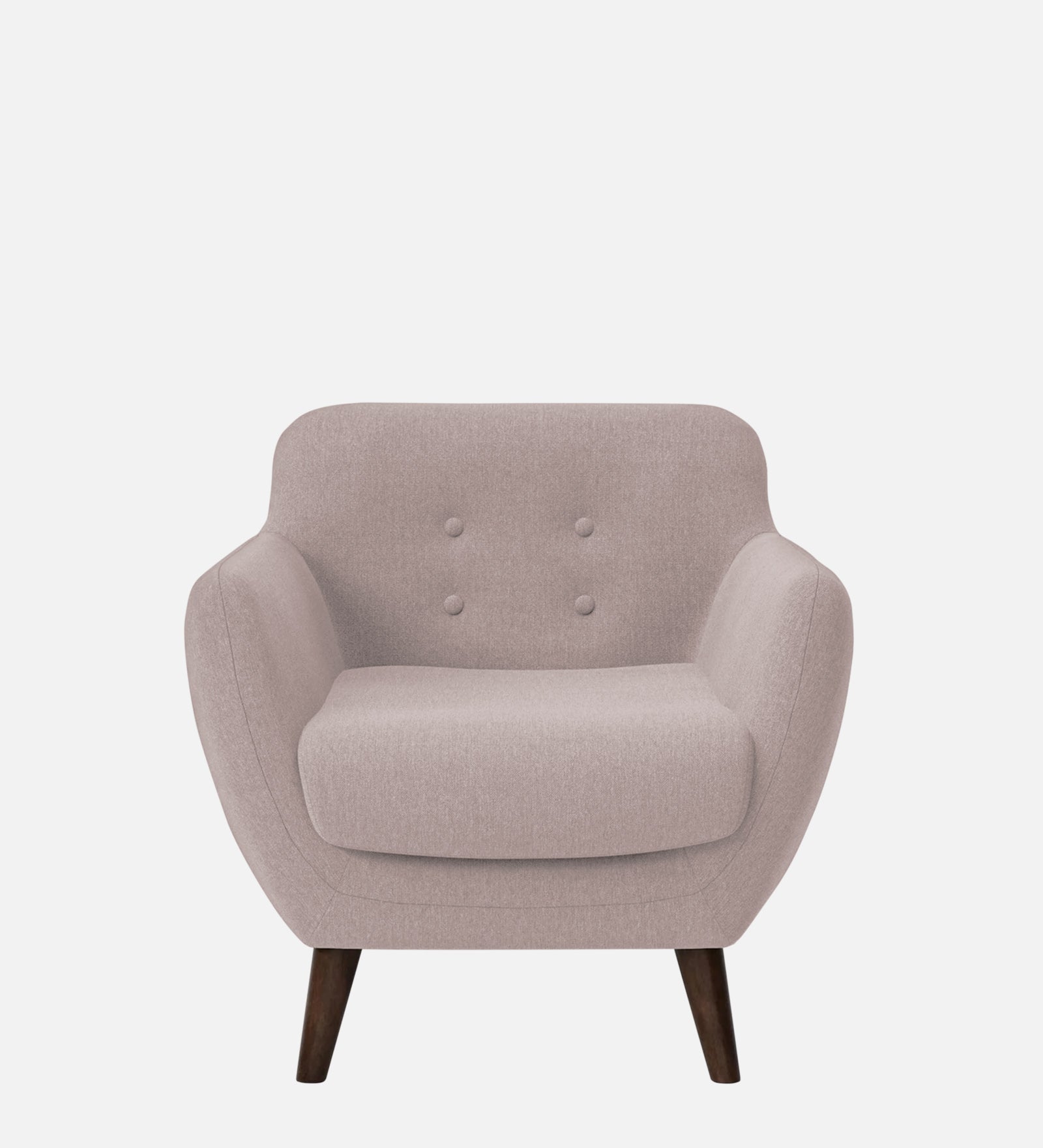 Goofy Fabric 1 Seater Sofa In Almond Beige Colour - Febonic Living