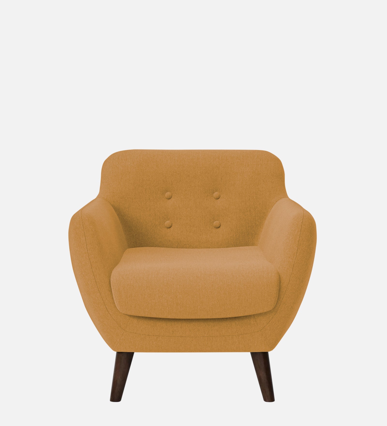 Goofy Fabric 1 Seater Sofa In Corn Yellow Colour - Febonic Living