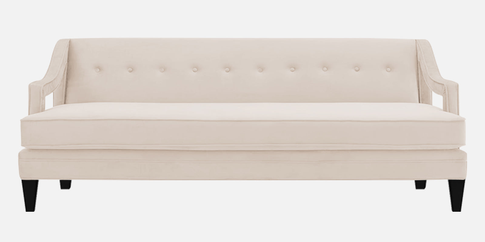 Daffy Velvet 3 Seater Sofa In Camel Beige Colour - Febonic Living