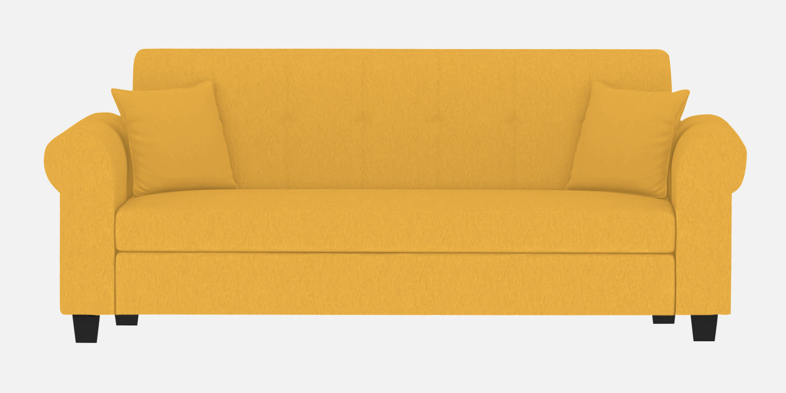 Derado Fabric 3 Seater Sofa In Bold Yellow Colour - Febonic Living
