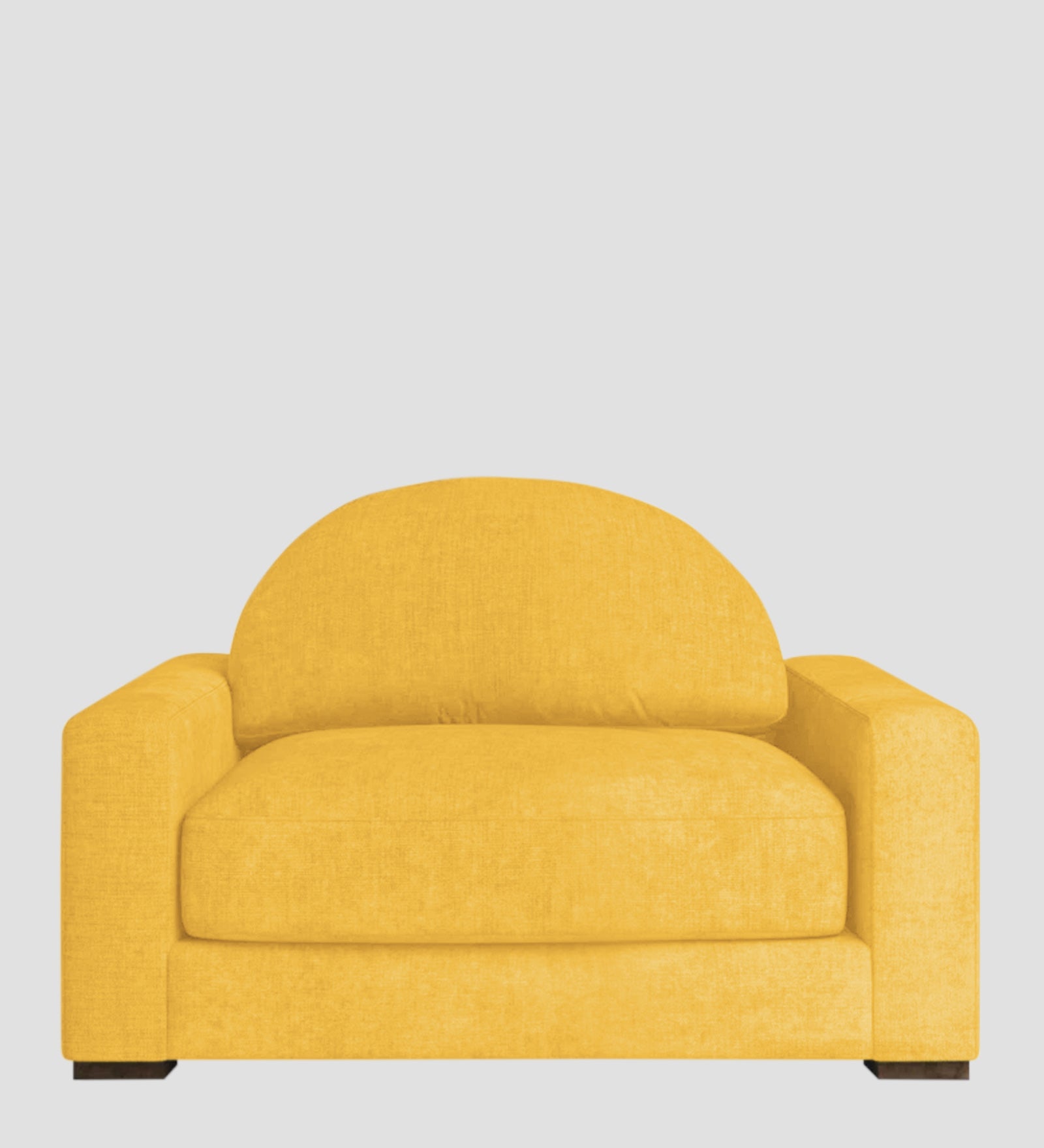Dara Fabric 1 Seater Sofa In Bold Yellow Colour - Febonic Living