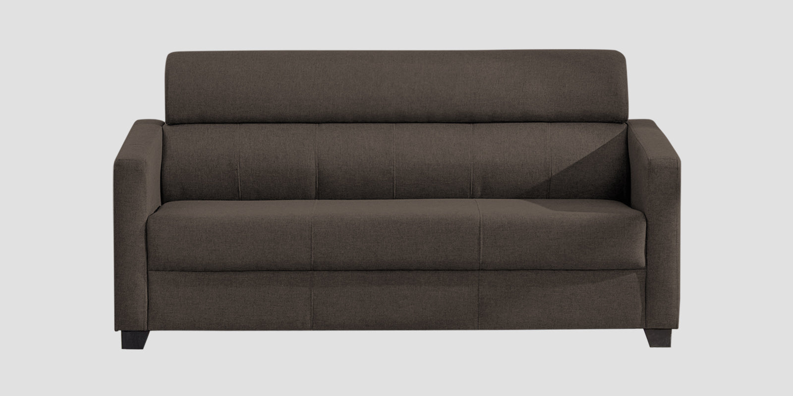 Devo Fabric 3 Seater Sofa In Caspa Brown Colour - Febonic Living