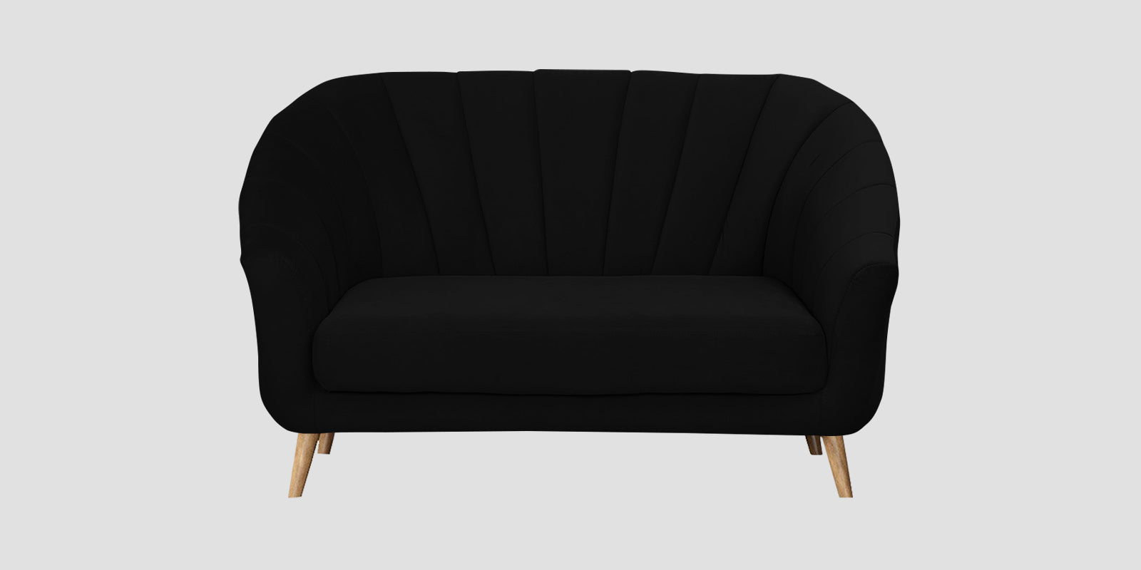 Kaylee Velvet 2 Seater Sofa In Adam Black Colour - Febonic Living