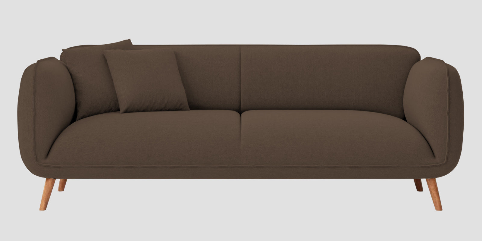 Zia Fabric 3 Seater Sofa In Rosy Brown Colour - Febonic Living