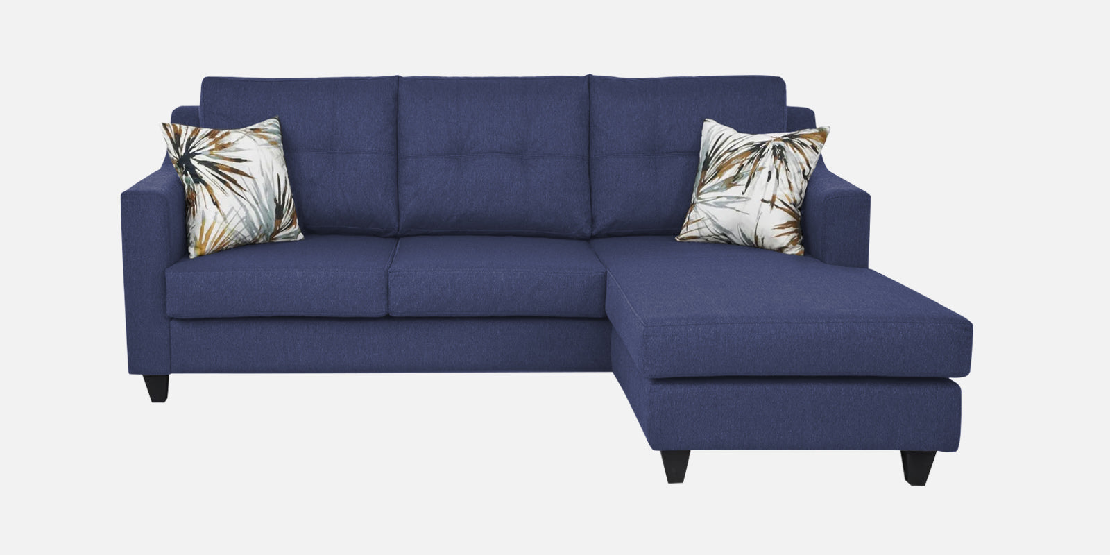 Welly Fabric LHS Sectional Sofa (2+Lounger) In Slate Blue Colour - Febonic Living
