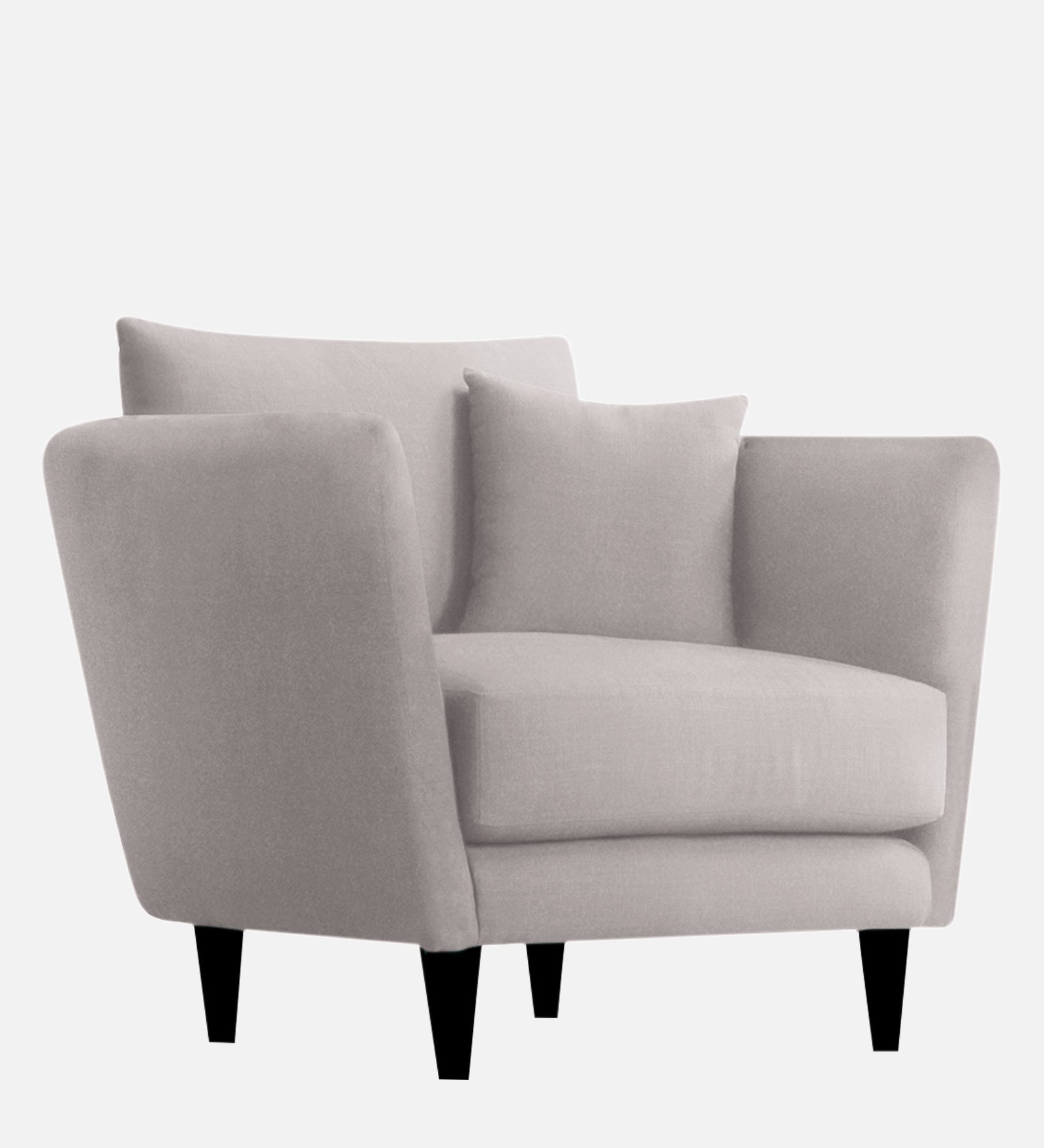 Norway Velvet 1 Seater Sofa In Pearl Grey Colour - Febonic Living