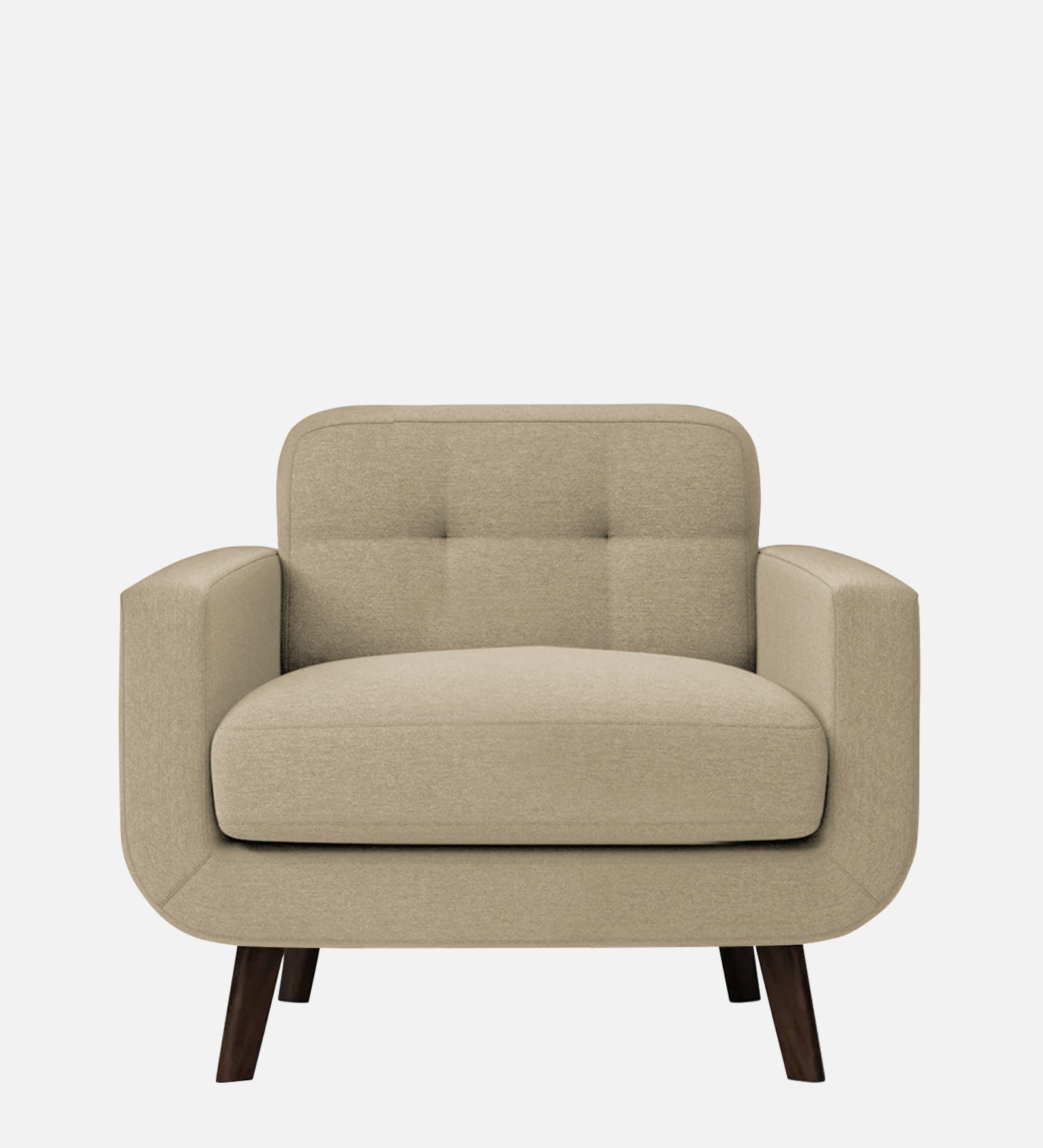 Marsela Fabric 1 Seater Sofa In Honey Beige Colour - Febonic Living