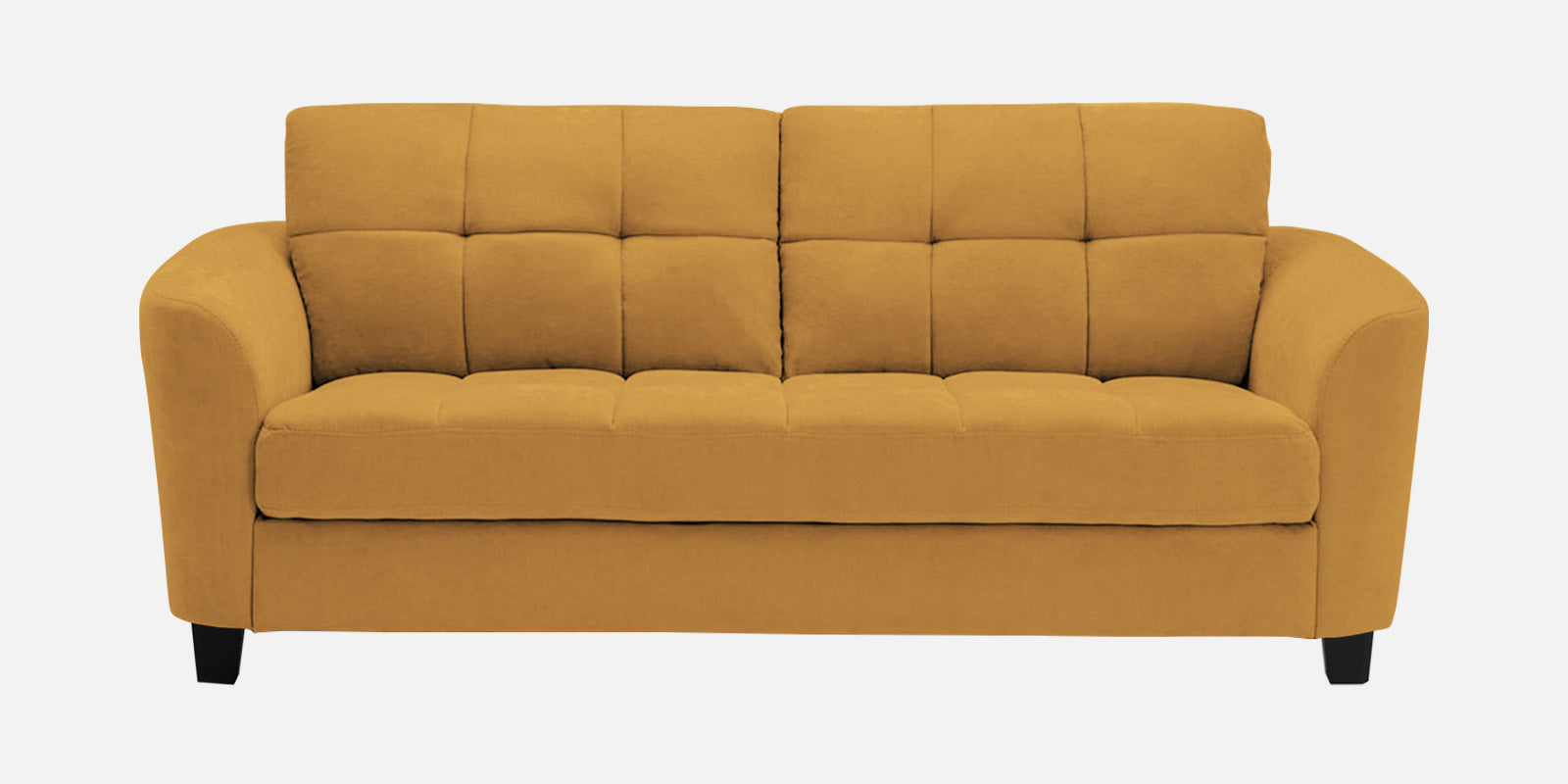 Mulan Fabric 2 Seater Sofa In Corn Yellow Colour - Febonic Living
