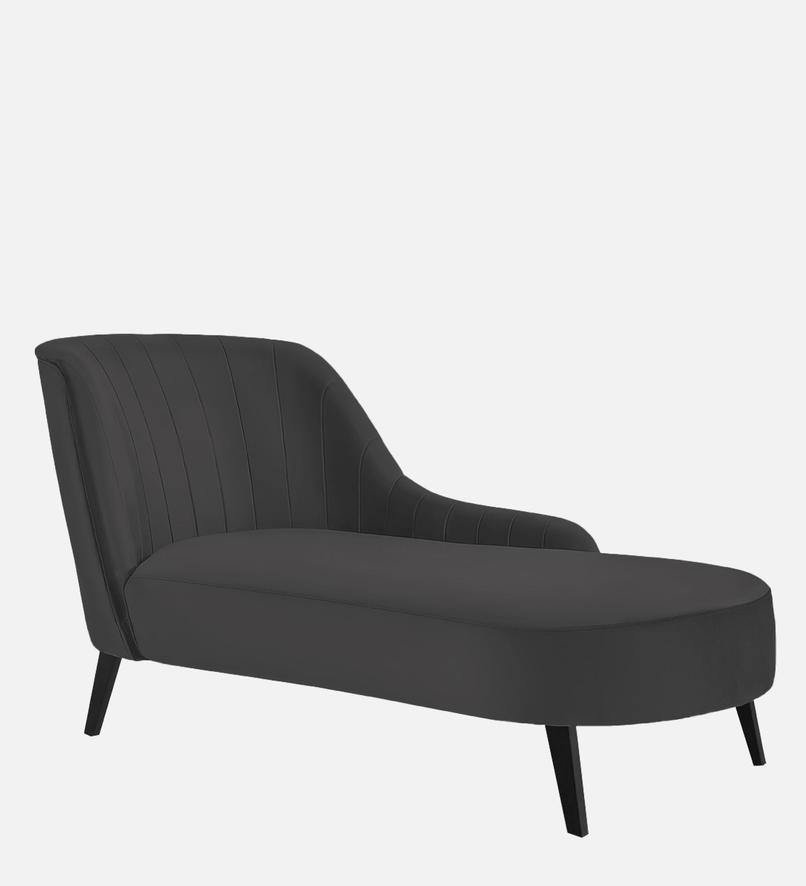 Flora Velvet RHS Chaise Lounger In Davy Grey Colour - Febonic Living